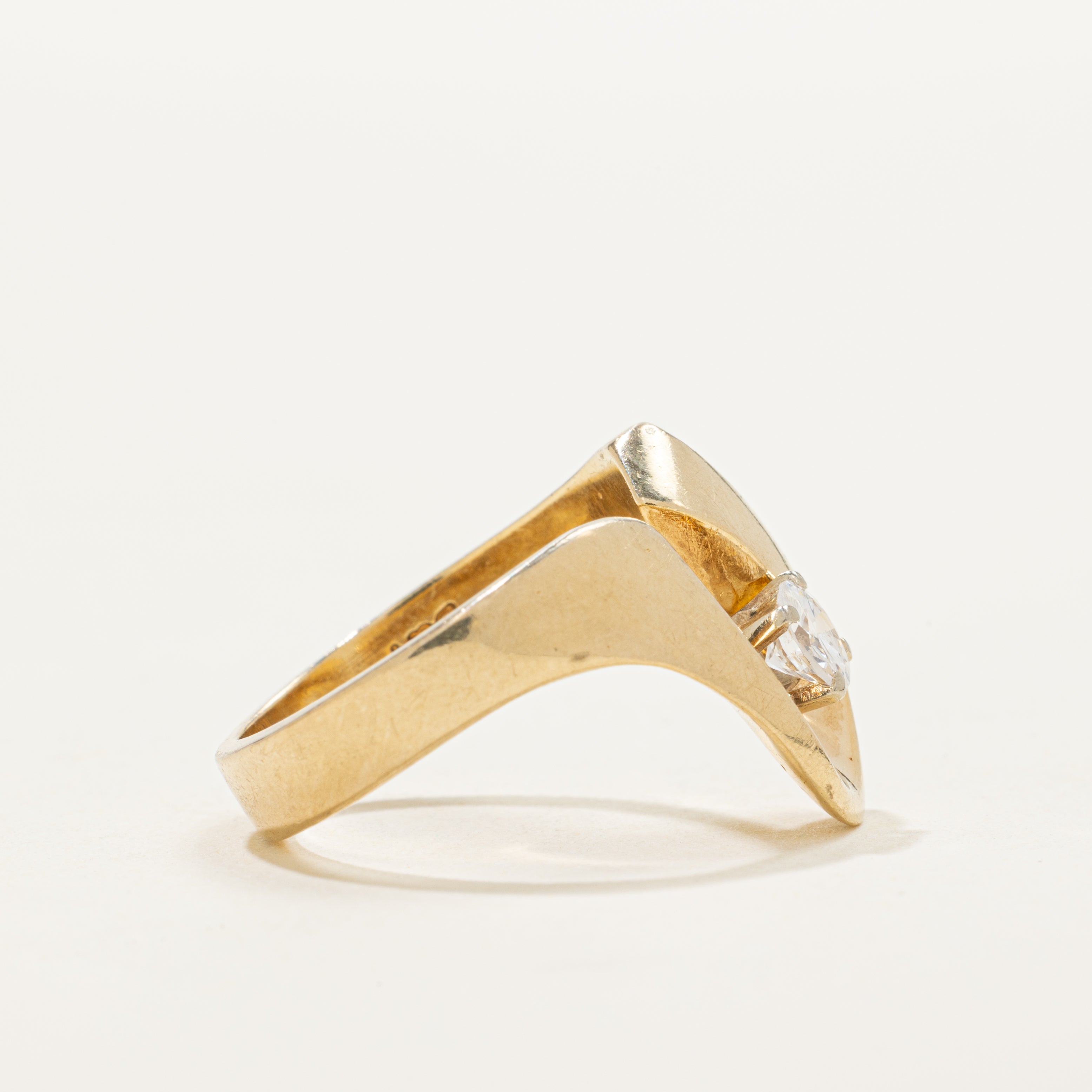 Solitaire Diamond Abstract Ring | 0.28ct | SZ 5.25
