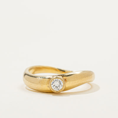 Bezel Set Diamond Wave Band | 0.10ct | SZ 2.75