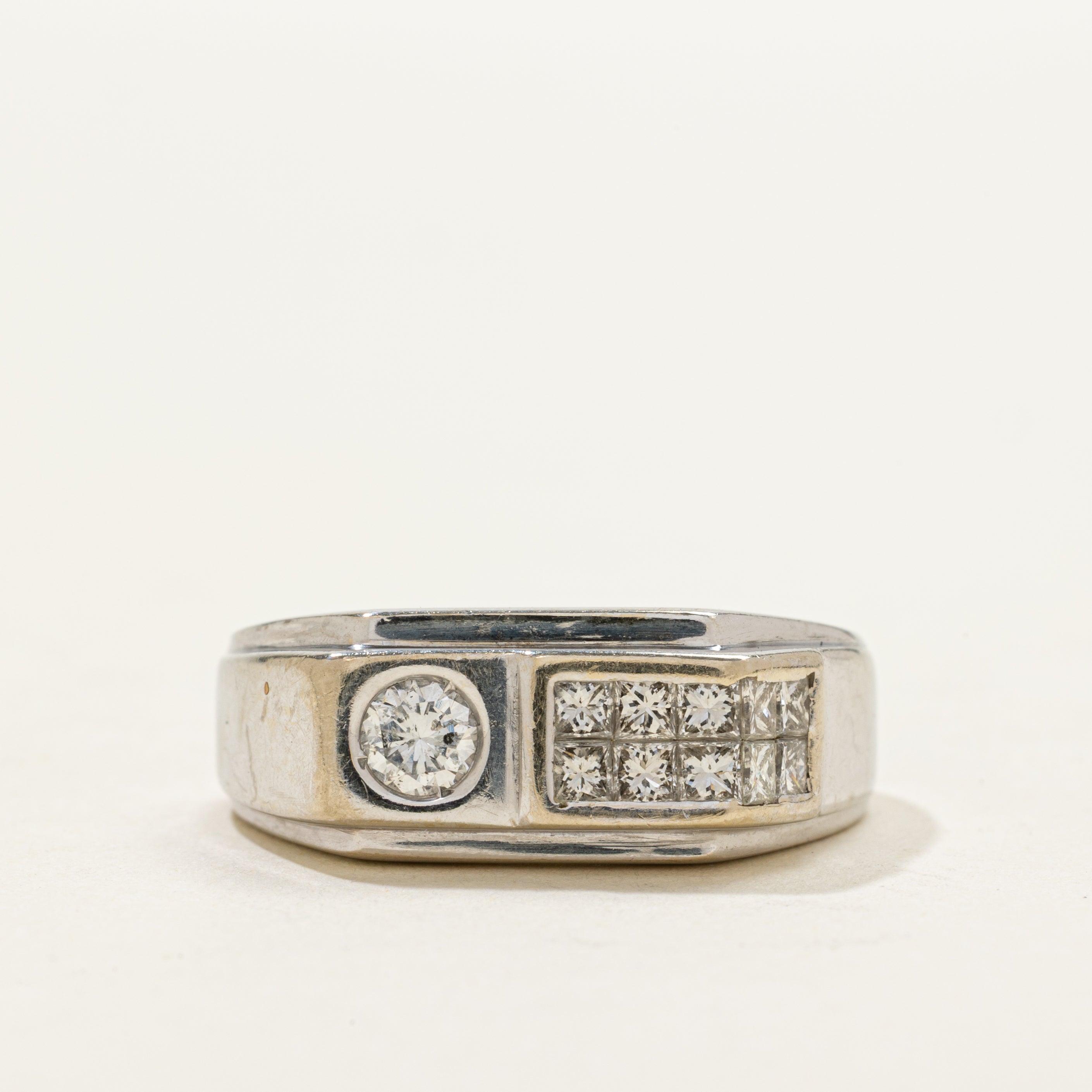 18k Diamond Accented Geometric Ring | 0.68ctw | SZ 9