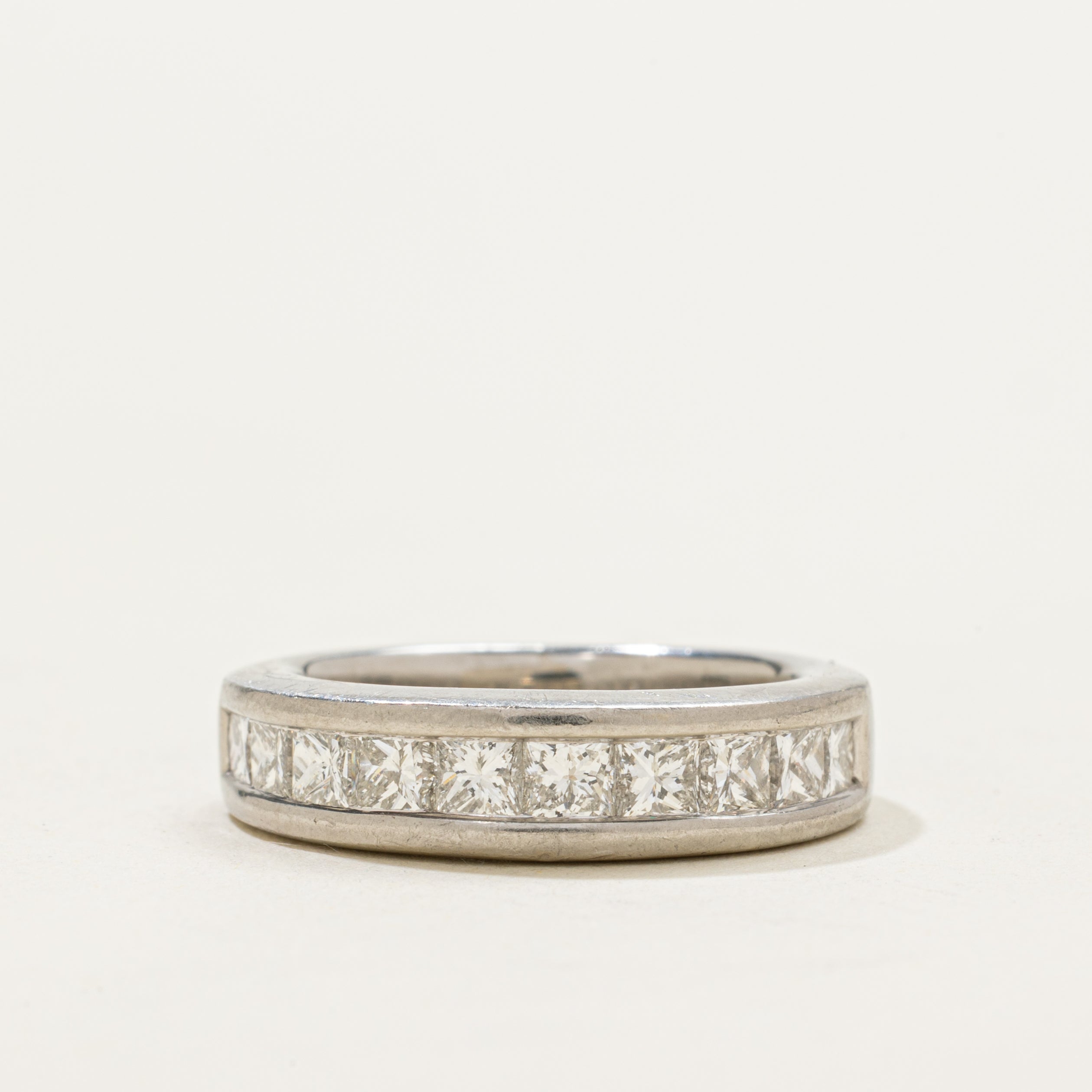 Semi Eternity Princess Cut Diamond Ring | 1.00ctw | SZ 3.75