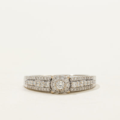 Illusion Set Diamond Cluster Ring | 0.30ctw | SZ 7.5