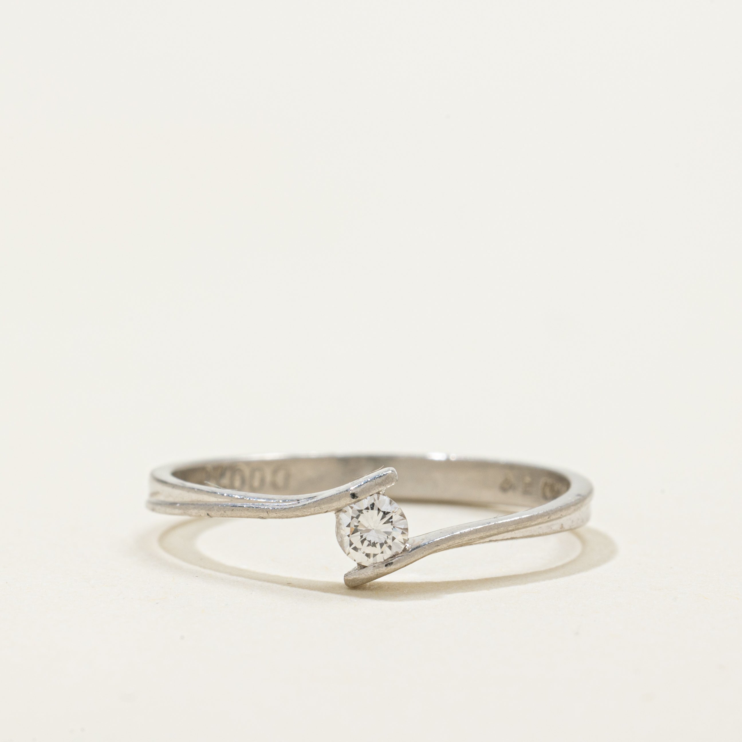 Tension Set Diamond Bypass Ring | 0.07ct | SZ 3.5