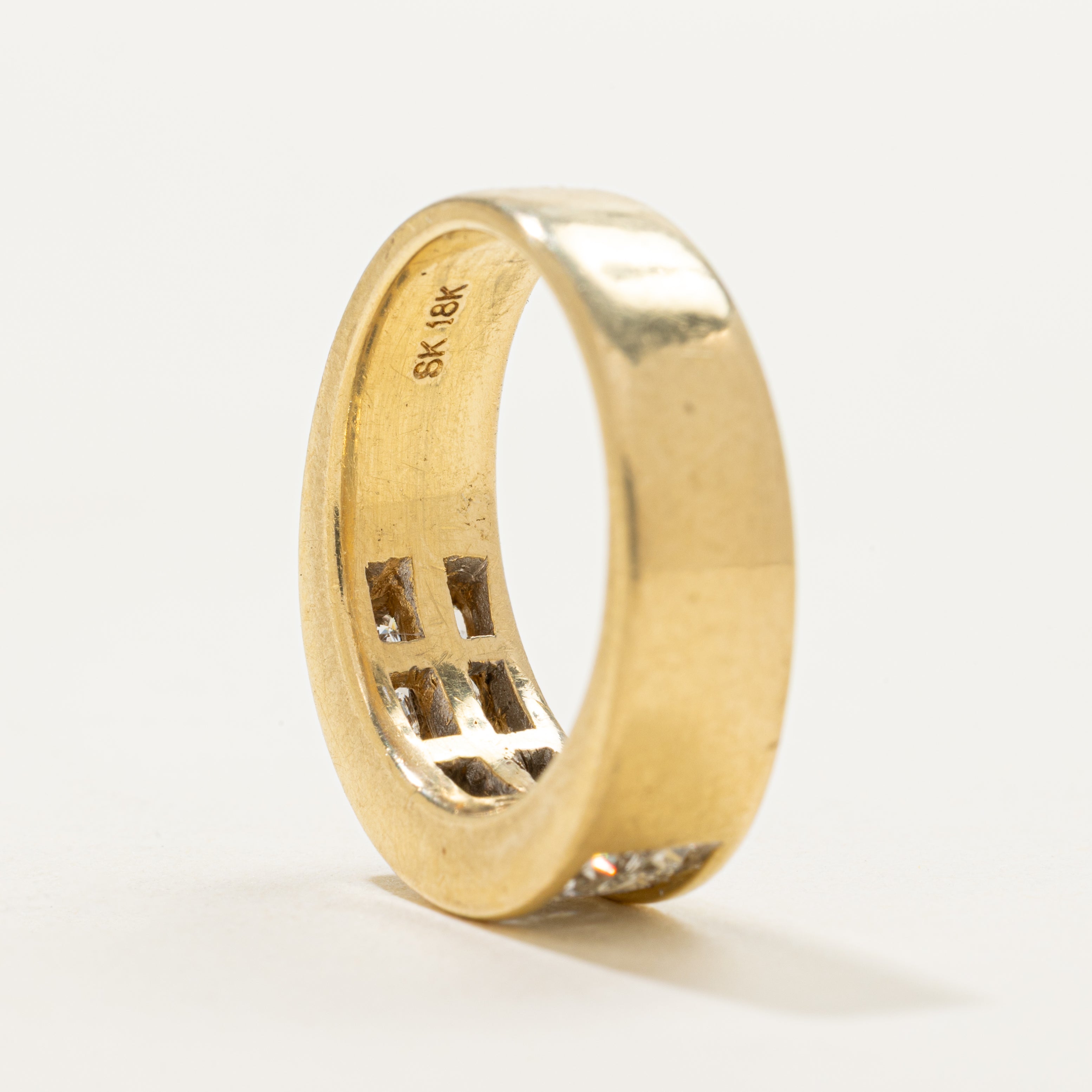 Invisible Set Princess Cut Diamond Band | 1.00ctw | SZ 5.75