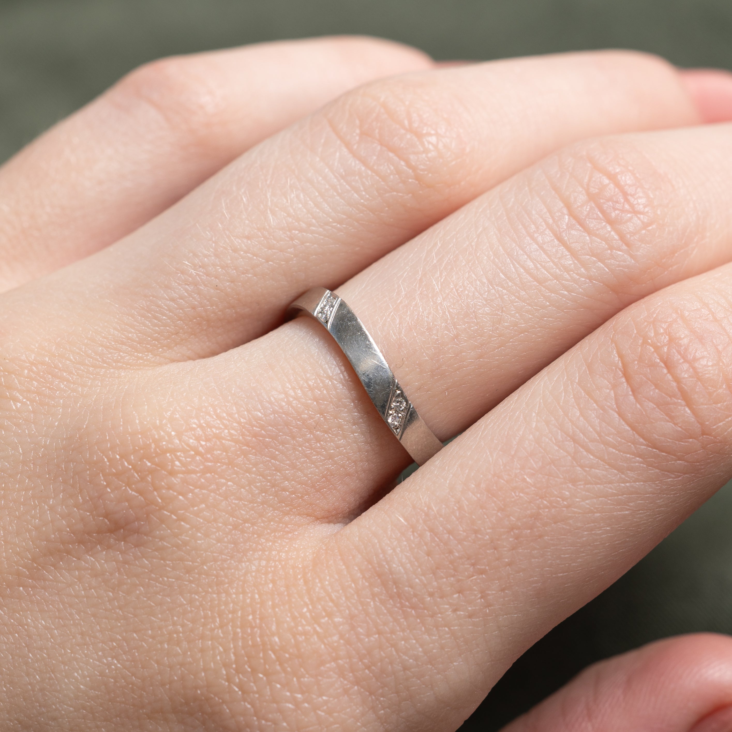 Pave Set Diamond Wave Band | 0.14ct | SZ 6