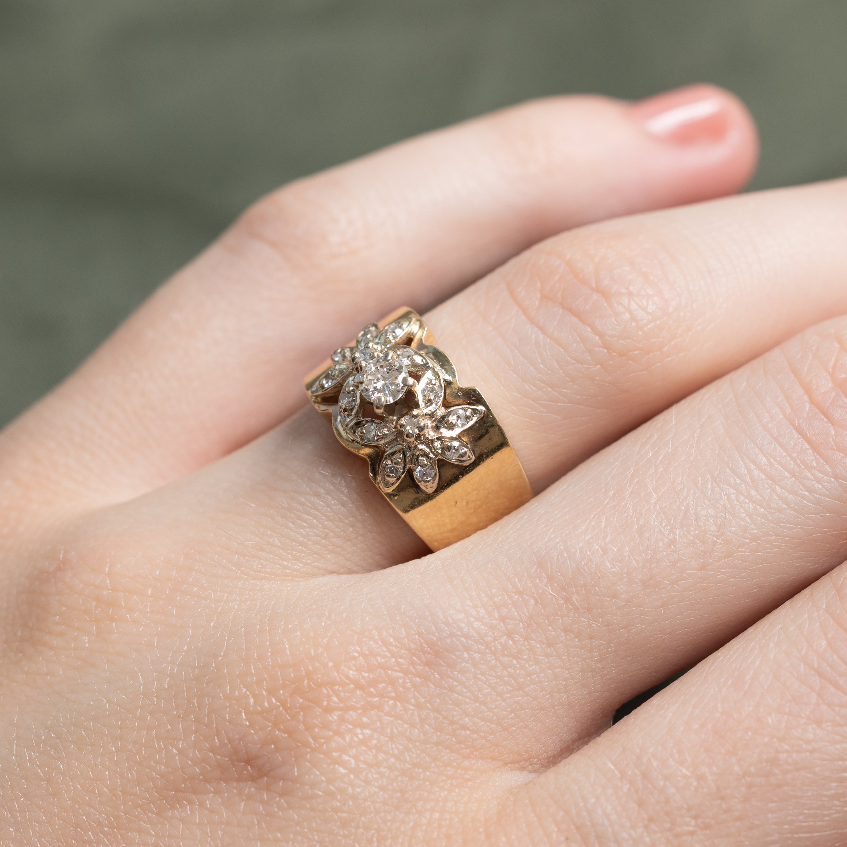 Diamond Leaf Design Ring | 0.34ctw | SZ 6.25