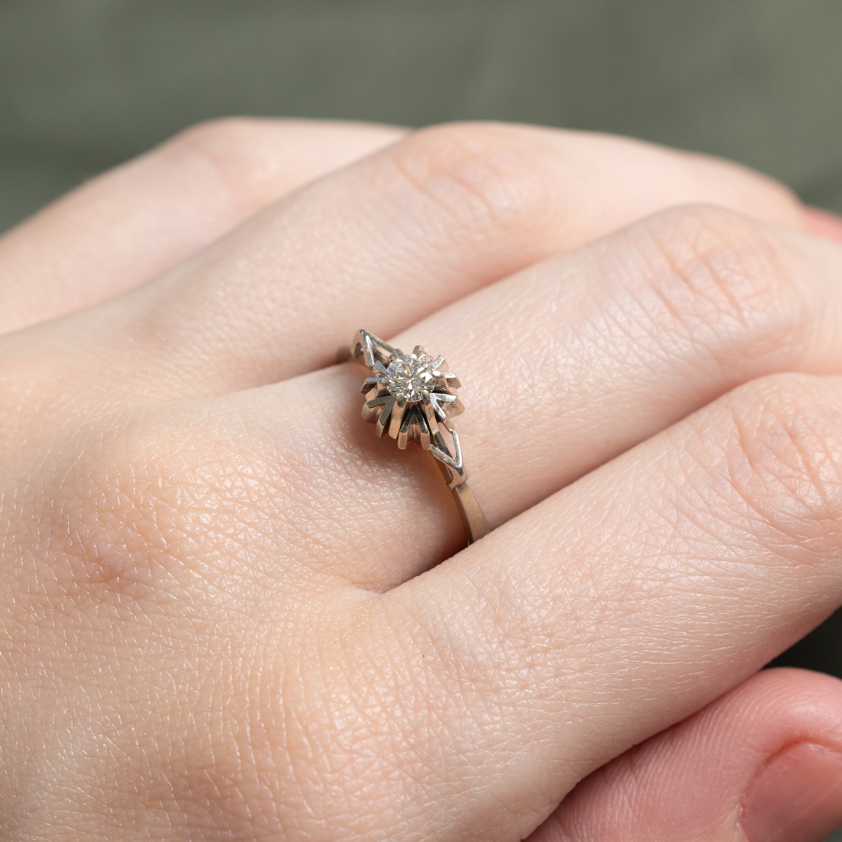 High Set Solitaire Diamond Ring | 0.19ct | SZ 6.25