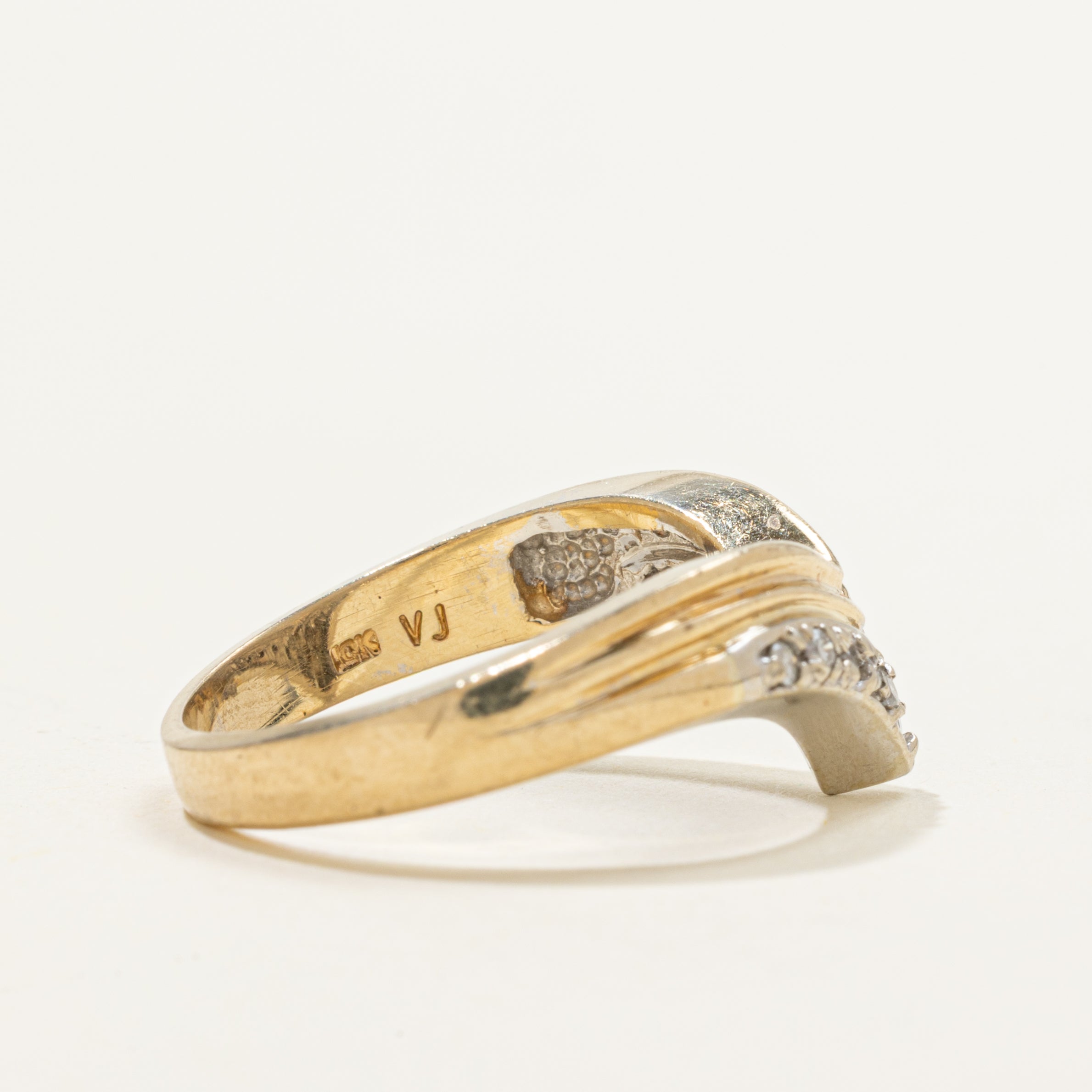 Pave Set Diamond Chevron Ring | 0.12ctw | SZ 7.25