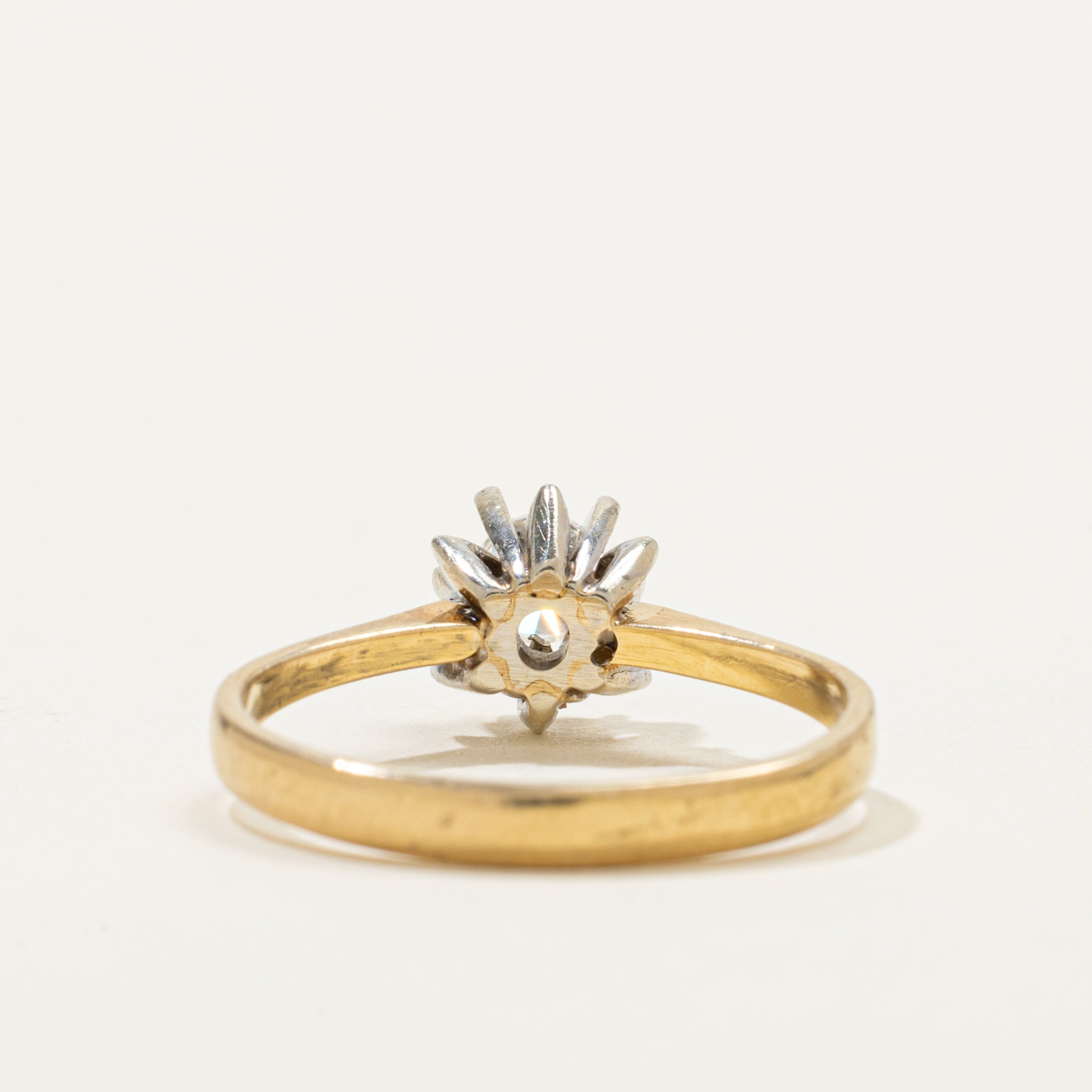 High Set Diamond Reverse Tapered Ring | 0.26ct | SZ 6.75