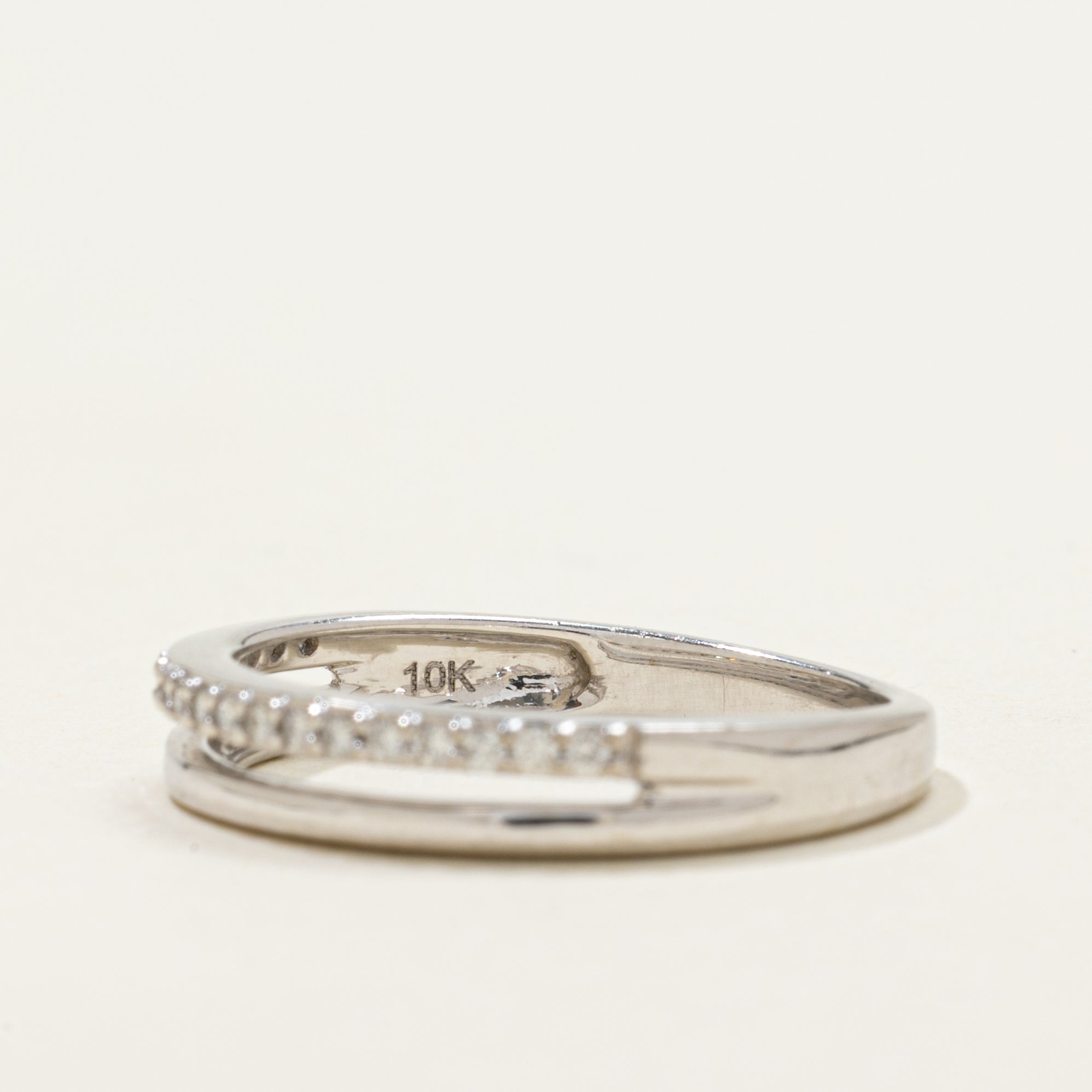 Semi Eternity Diamond Open Shank Ring | 0.10ctw | SZ 7