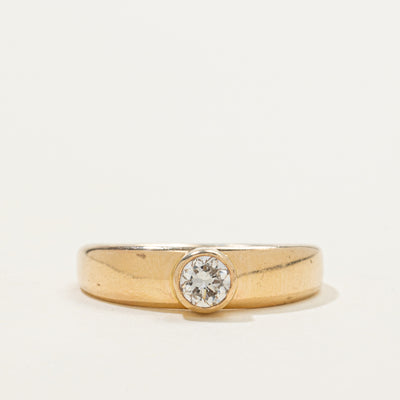 Bezel Set Solitaire Diamond Ring | 0.42ct | SZ 8.25