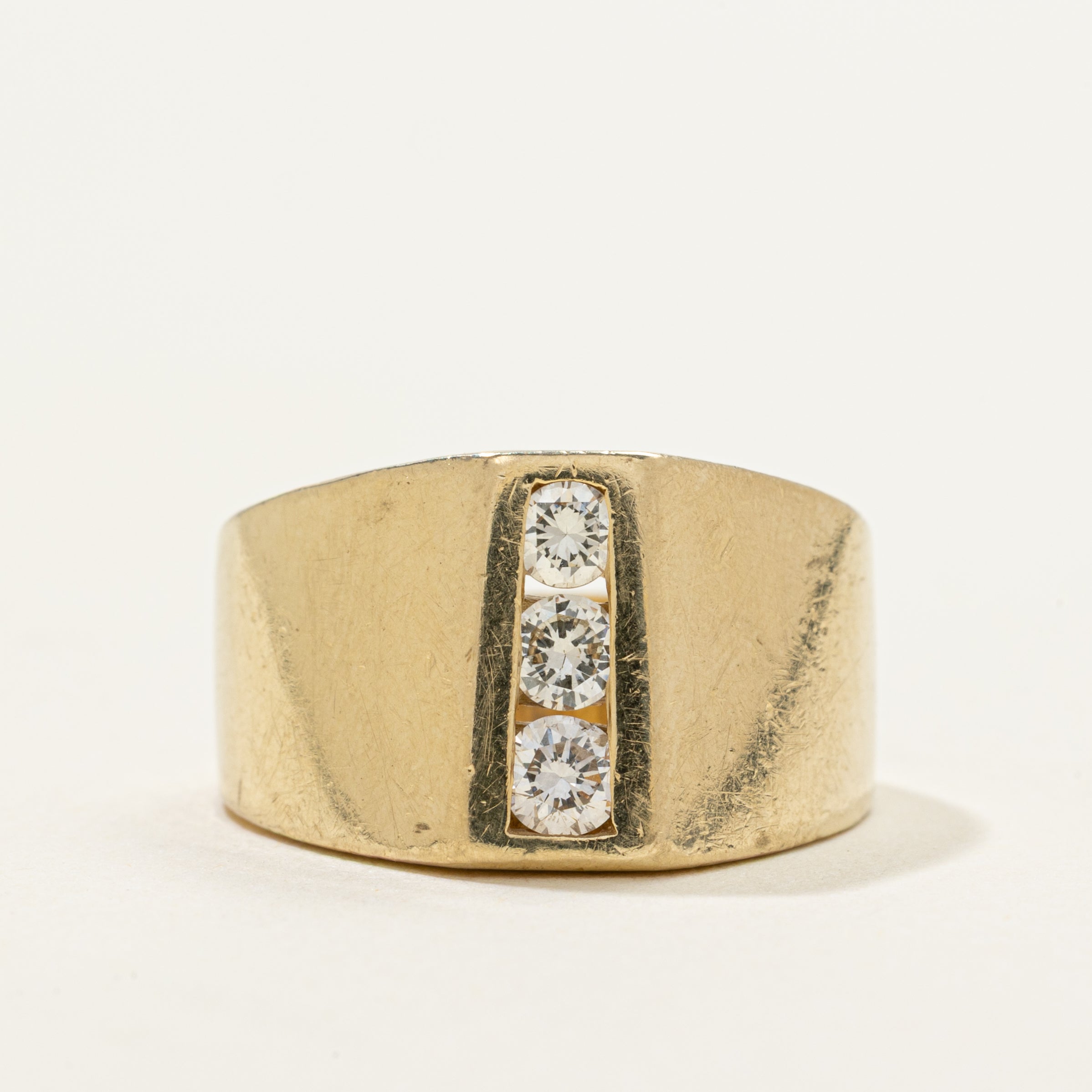 Three Stone Diamond Column Ring | 0.31ctw | SZ 5.5