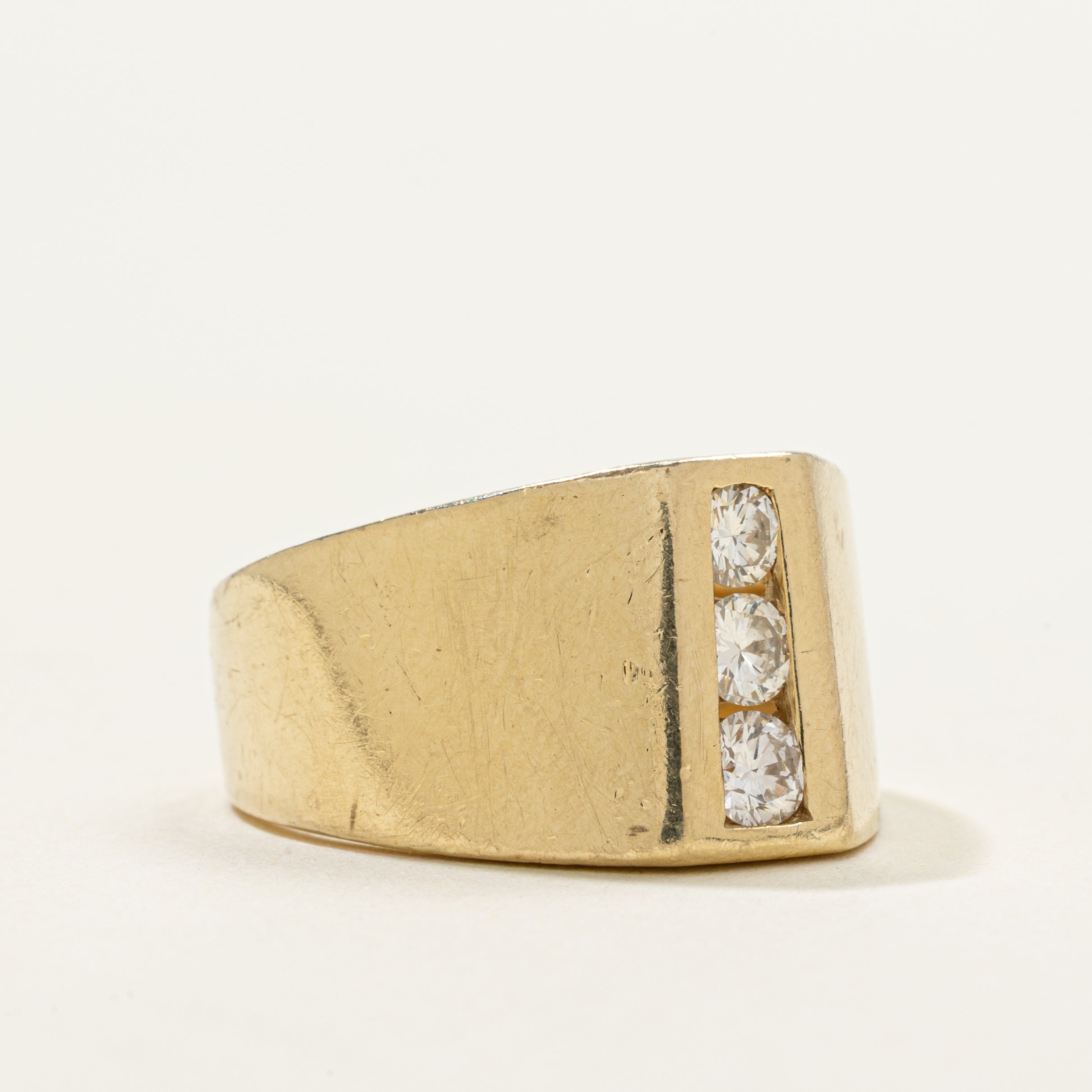 Three Stone Diamond Column Ring | 0.31ctw | SZ 5.5