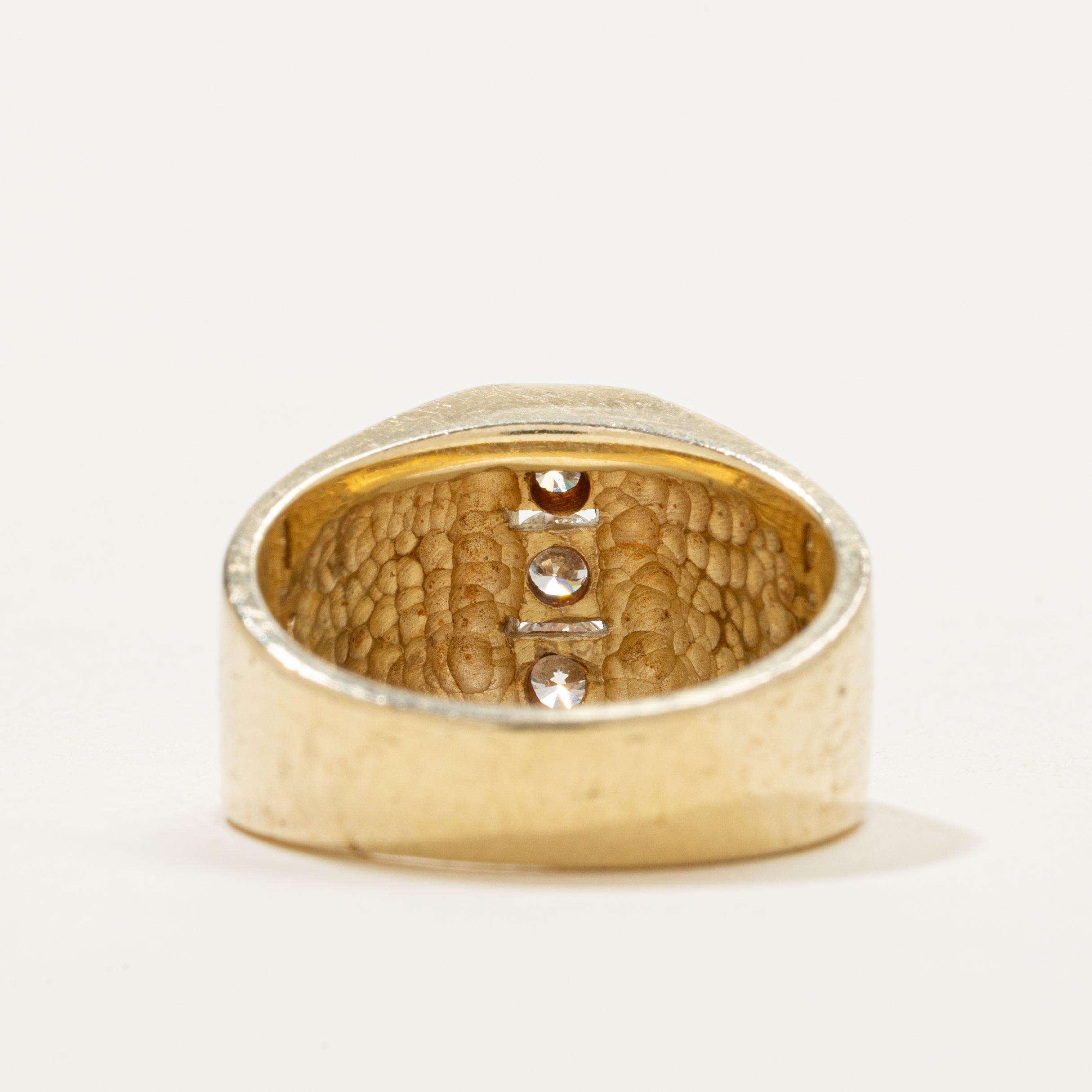Three Stone Diamond Column Ring | 0.31ctw | SZ 5.5