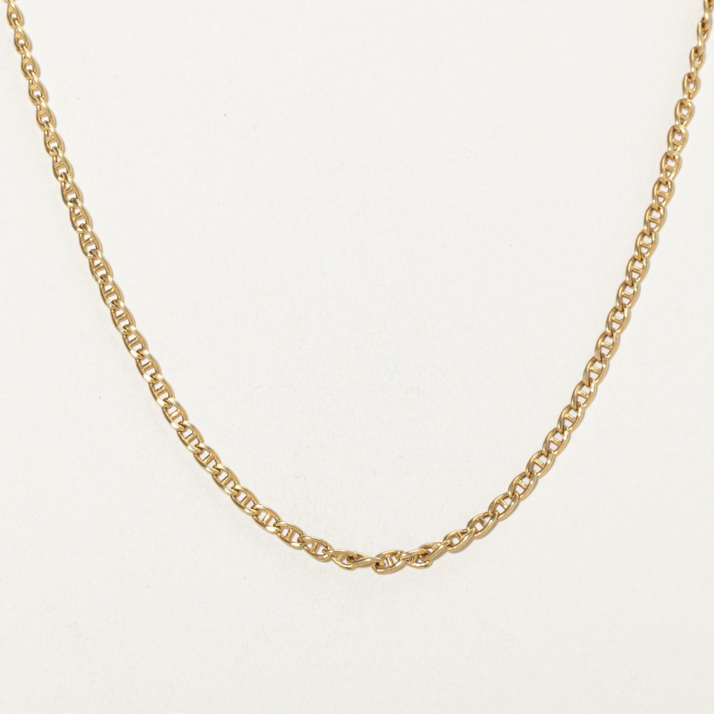 18k Yellow Gold Curb Link Chain | 18"