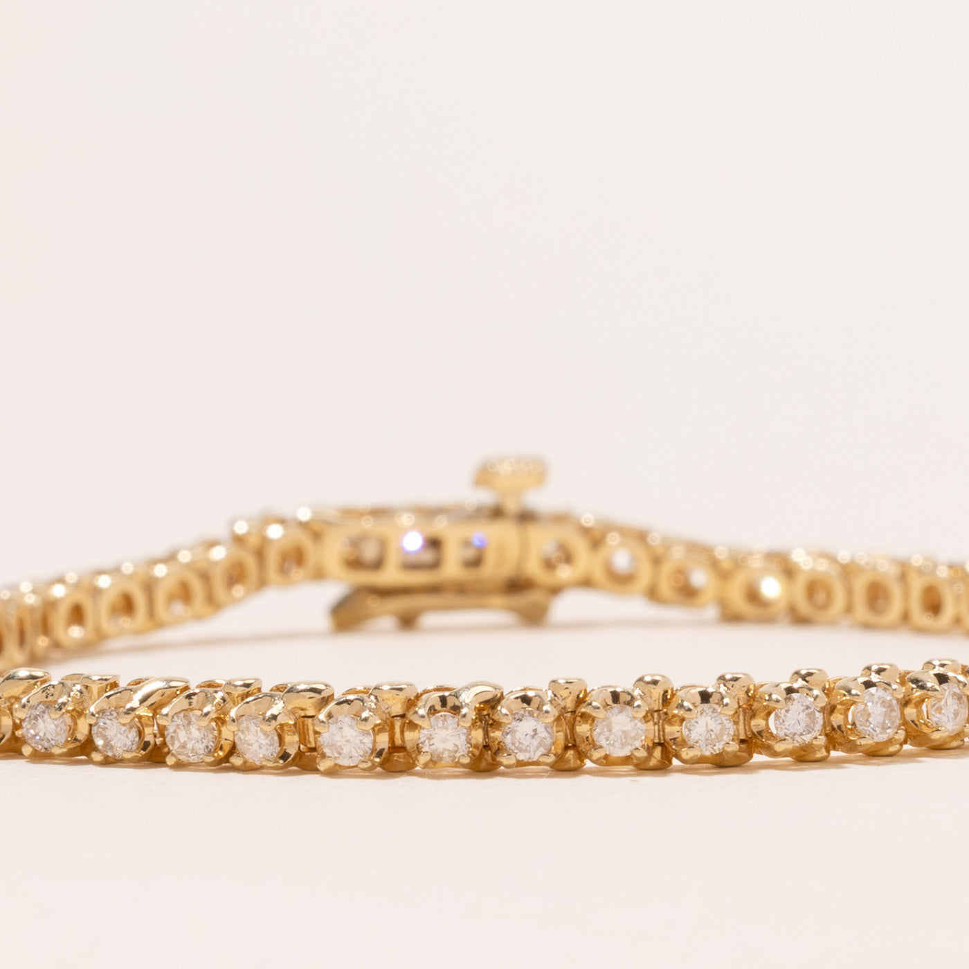Yellow Gold Diamond Tennis Bracelet | 1.62ctw | 7"