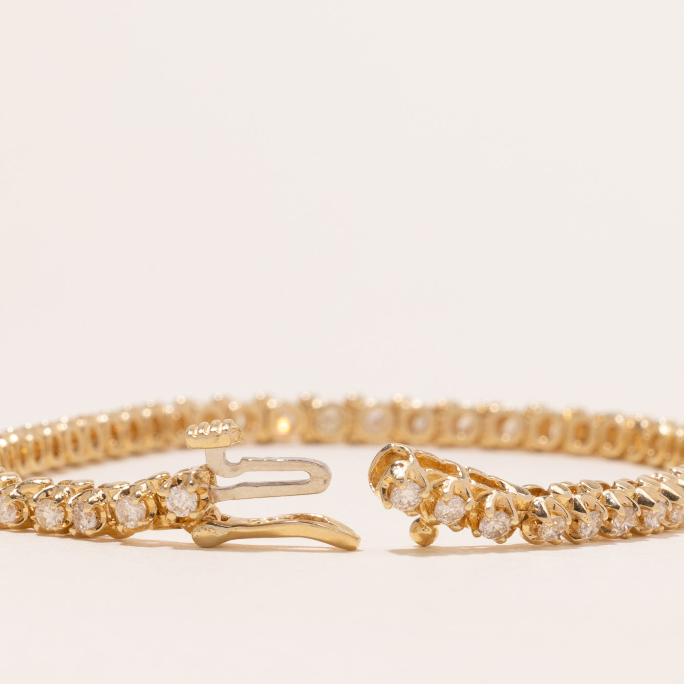 Yellow Gold Diamond Tennis Bracelet | 1.62ctw | 7"