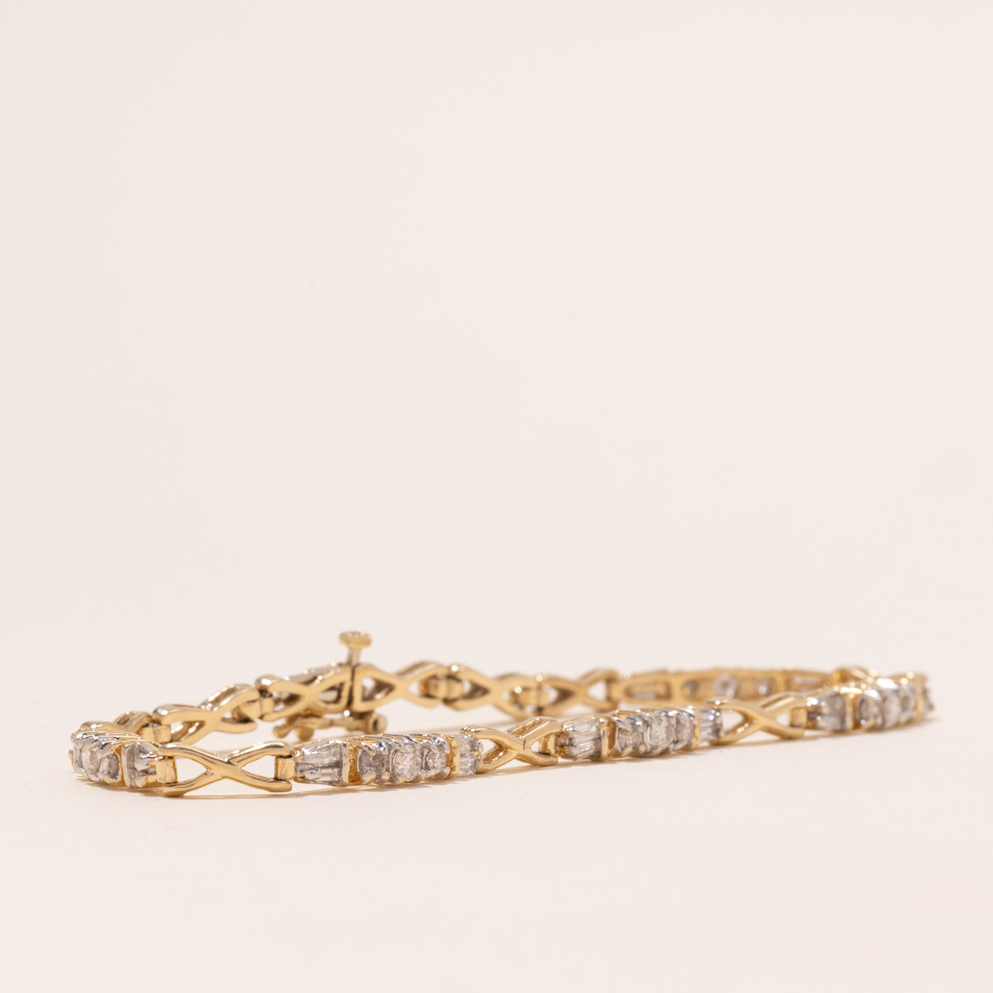 Mixed Cut Diamond Tennis Bracelet | 0.65ctw | 7"