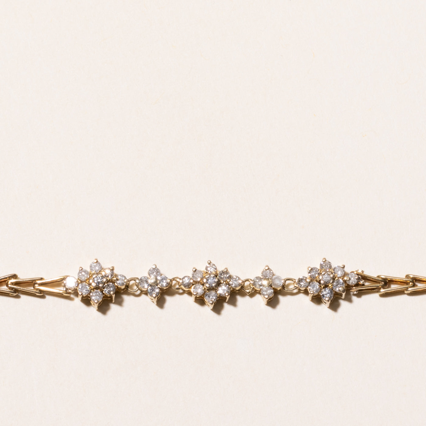 Diamond Multi Petal Cluster Bracelet | 0.52ctw | 7.25"