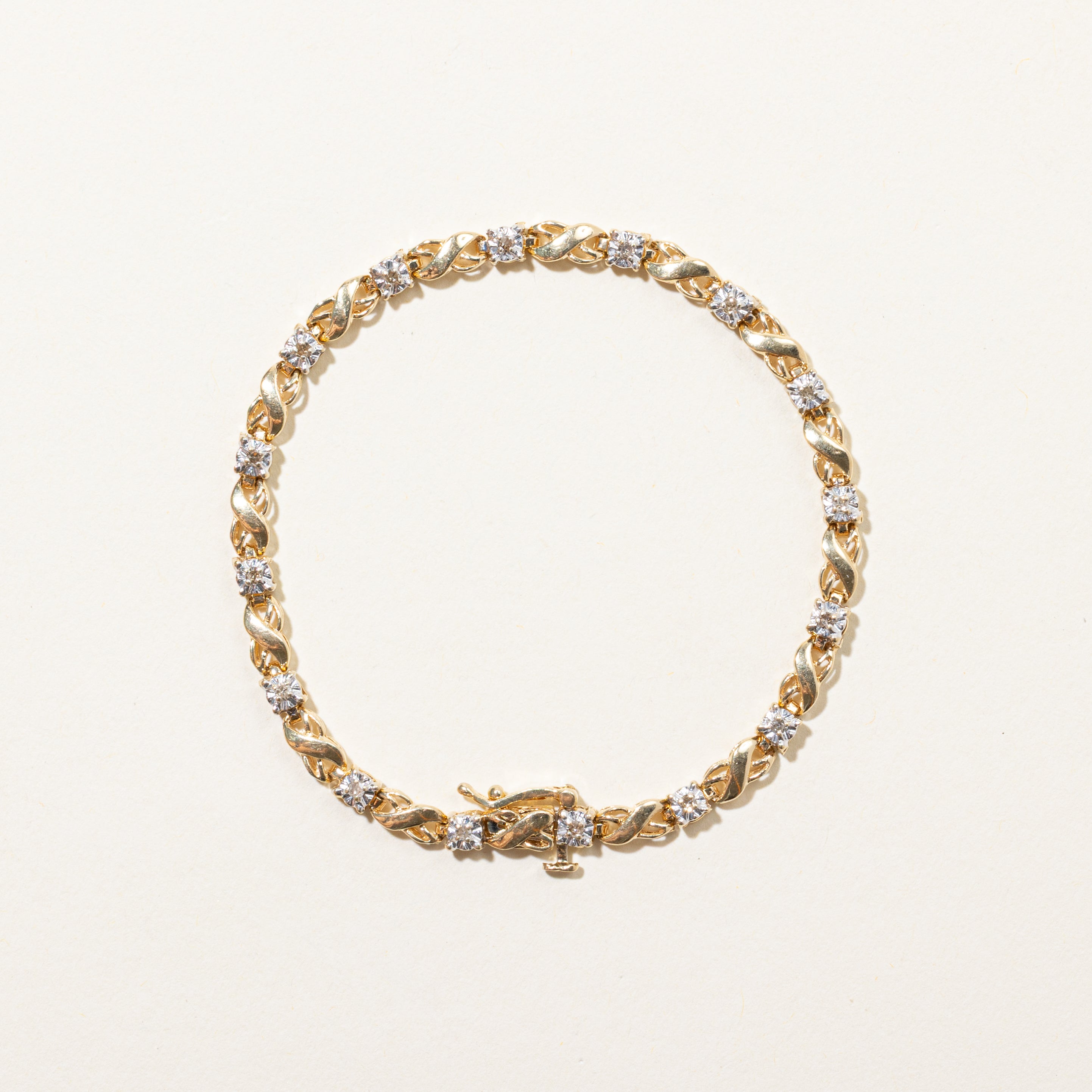 Brown Diamond Infinity Link Tennis Bracelet | 0.27ctw | 7.25"