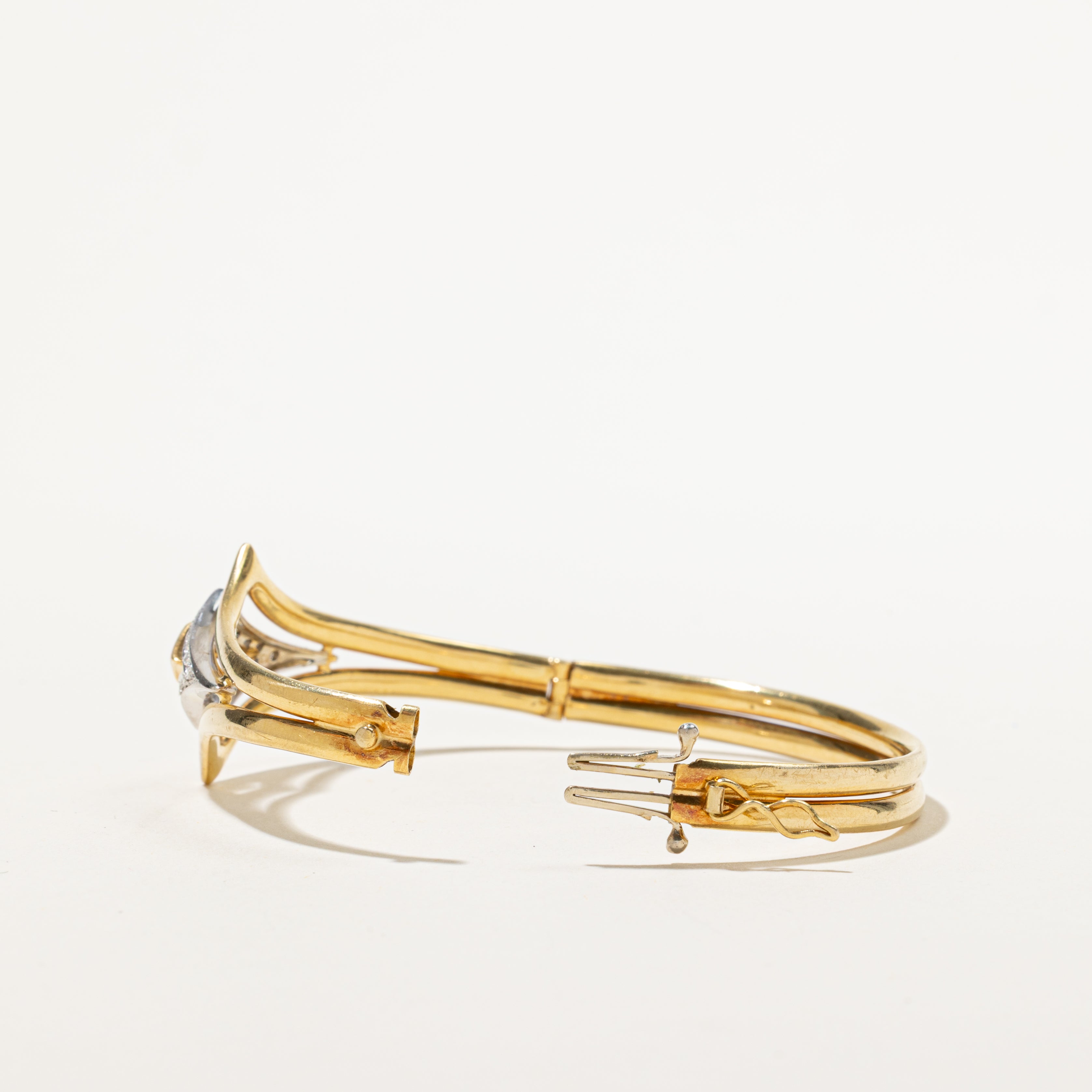 18k Yellow Gold Diamond Cuff | 0.21ctw | 5.5"