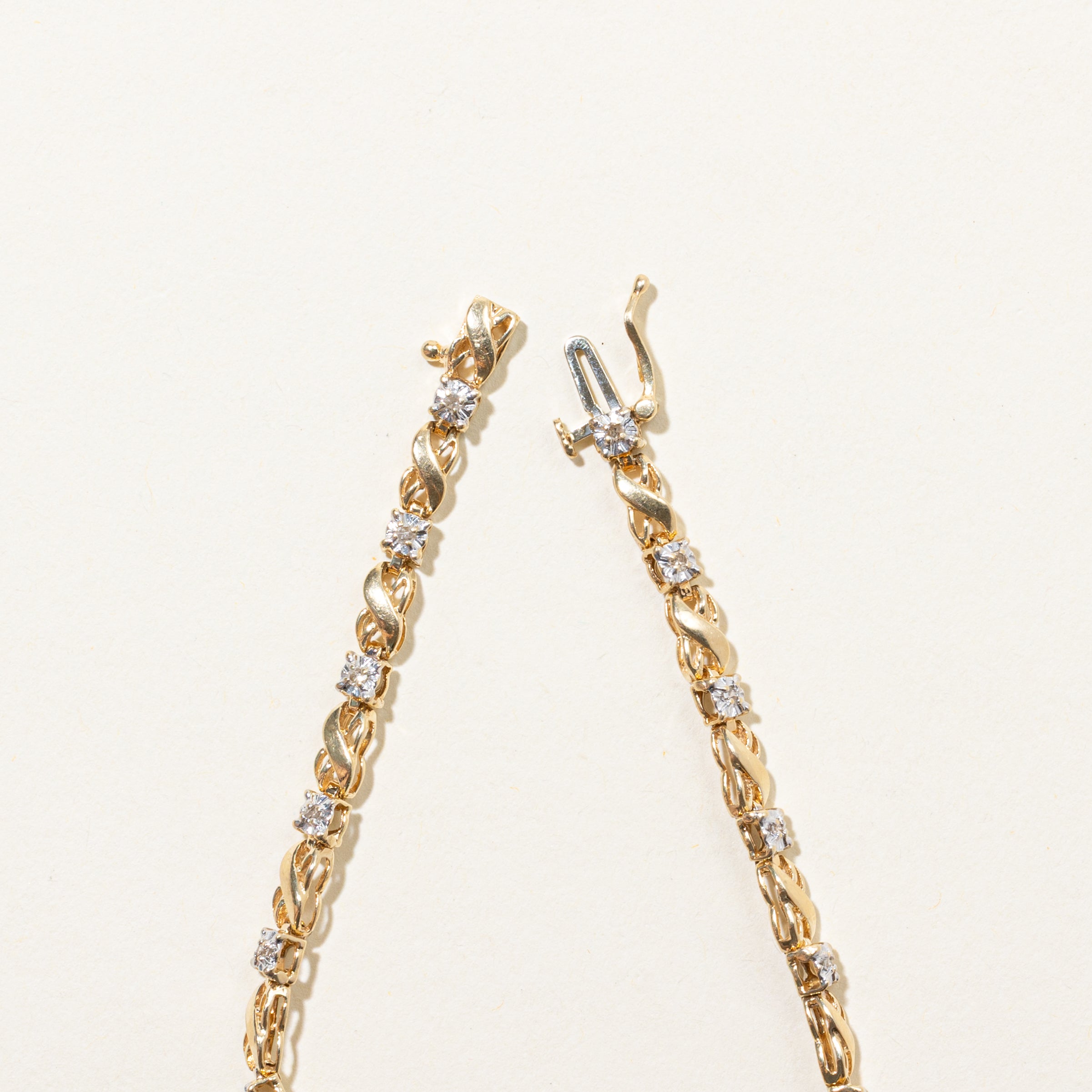 Brown Diamond Infinity Link Tennis Bracelet | 0.27ctw | 7.25"