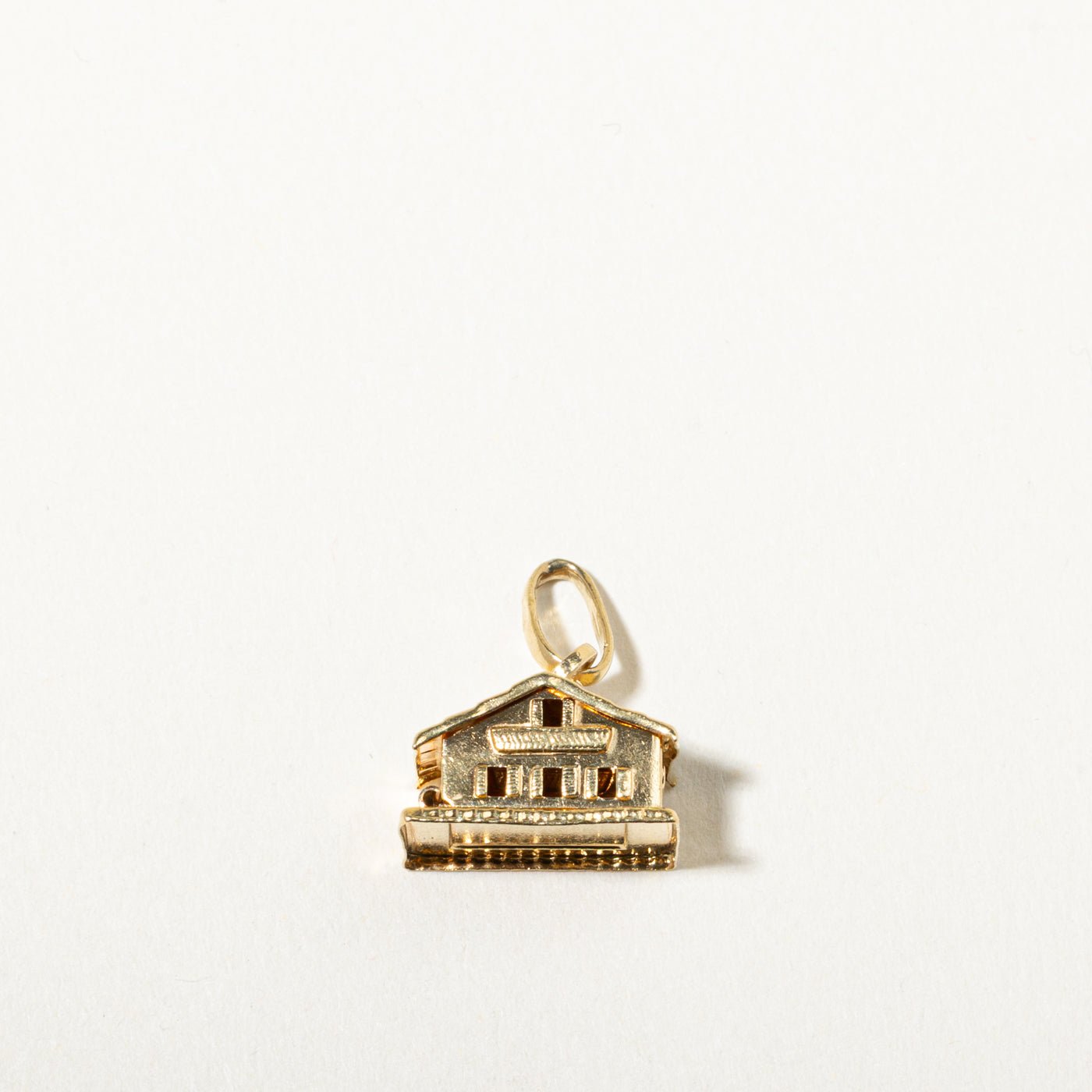 18k Yellow Gold Chalet with Heart Charm