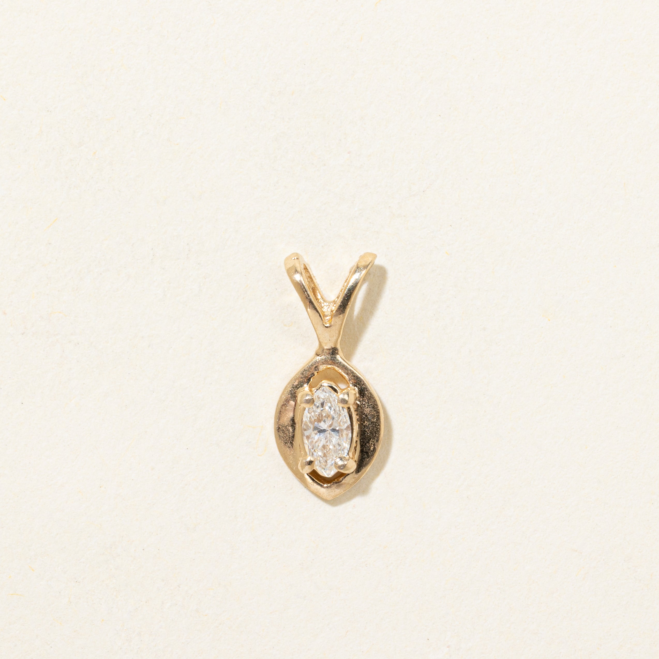 Marquise Cut Diamond Pendant | 0.17ct