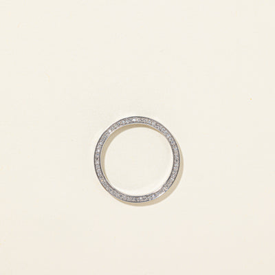 White Gold Eternity Diamond Circle Pendant | 0.32ctw
