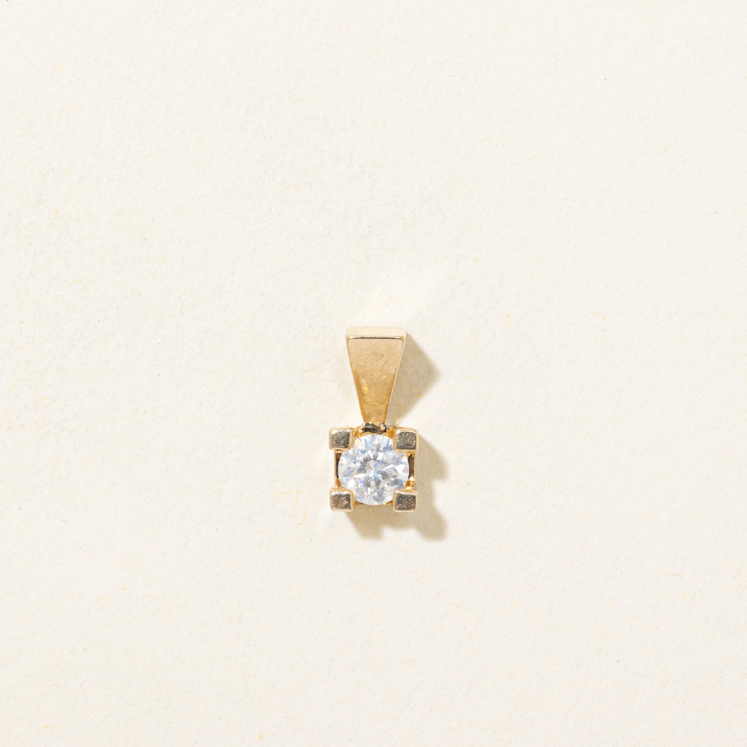 Solitaire Diamond Pendant | 0.15ct