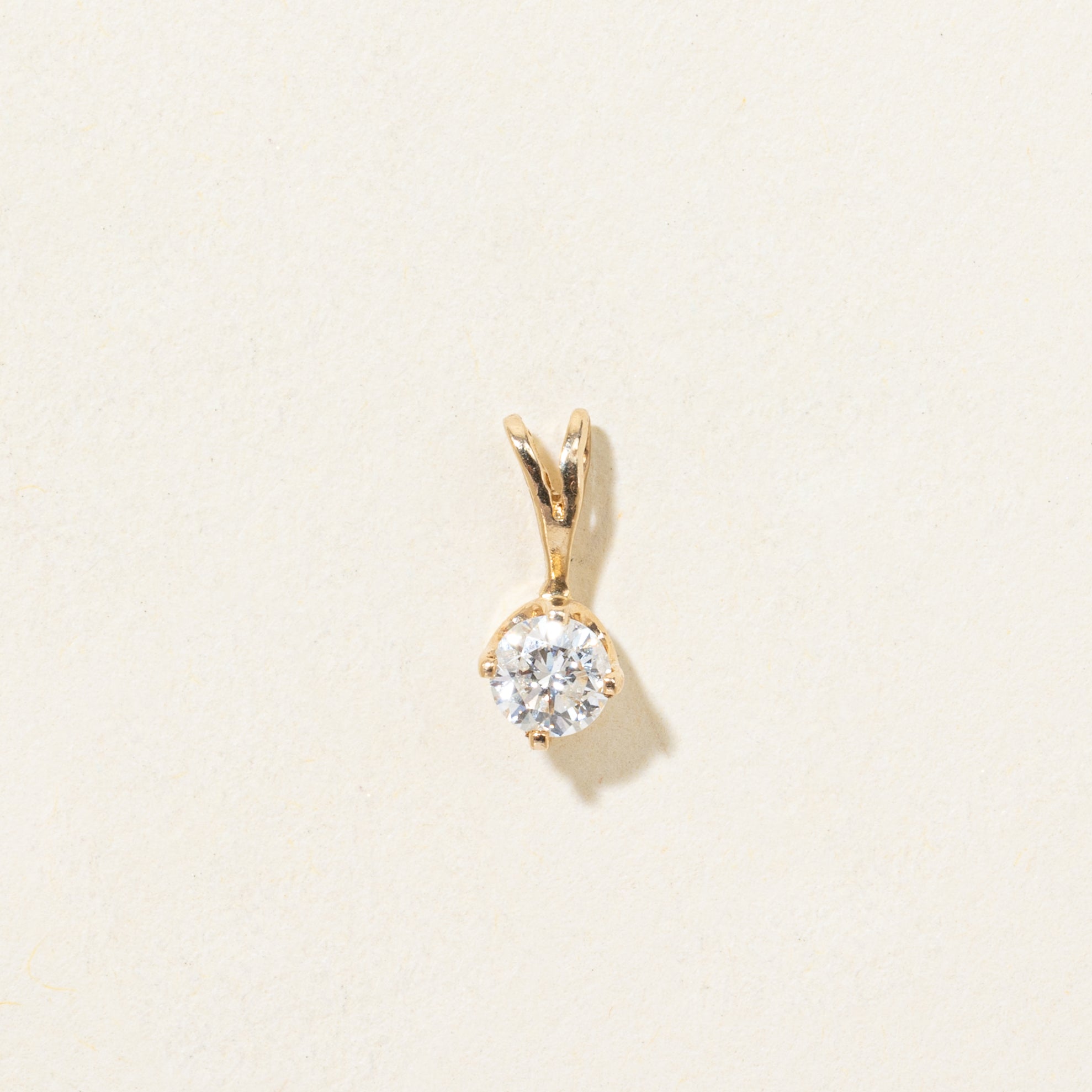 Solitaire Diamond Pendant | 0.21ct