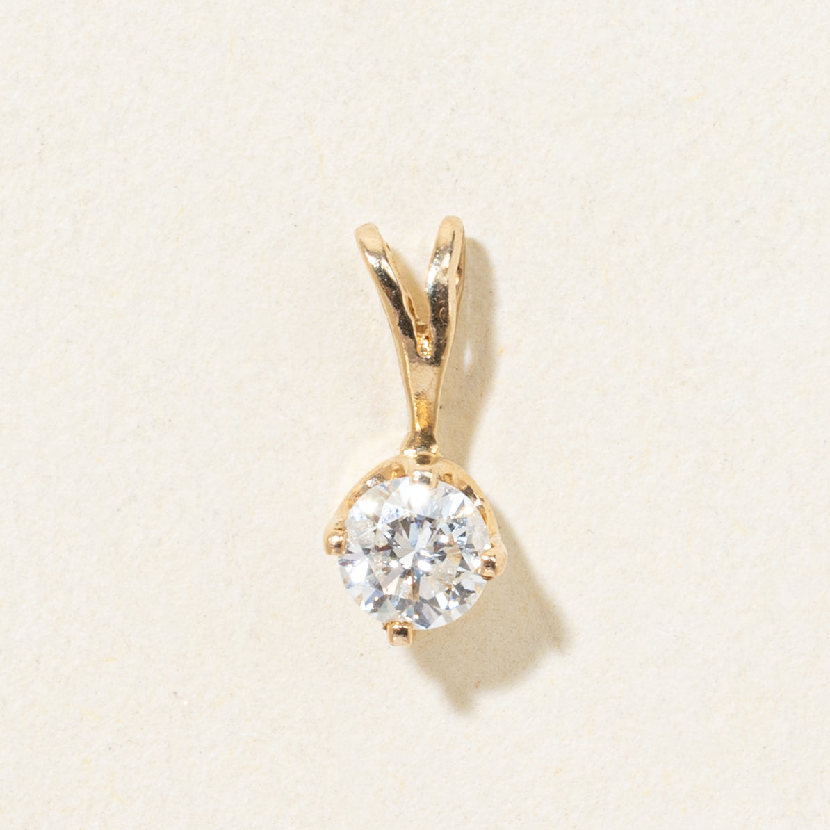 Solitaire Diamond Pendant | 0.21ct