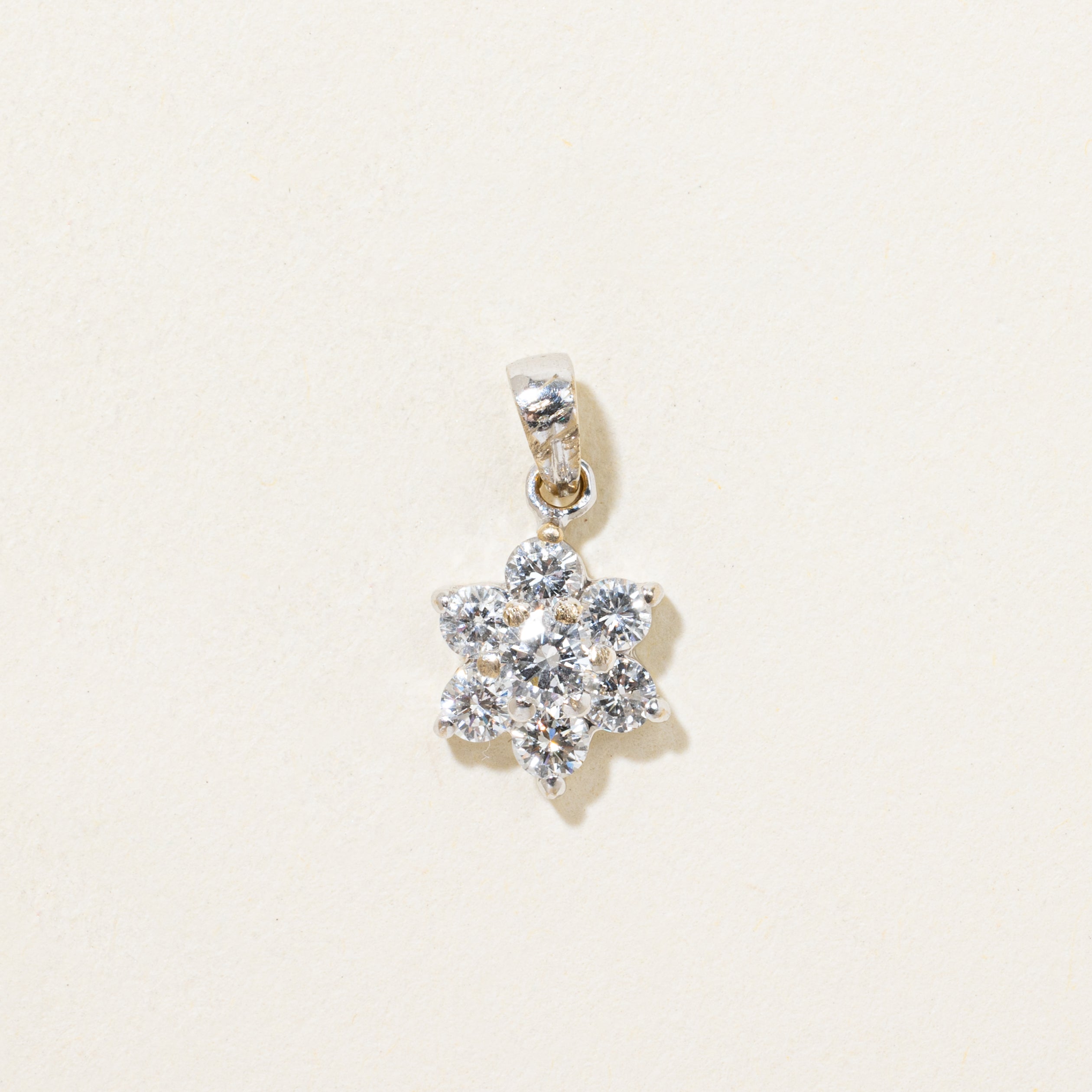 18k Diamond Daisy Cluster Pendant | 0.40ctw