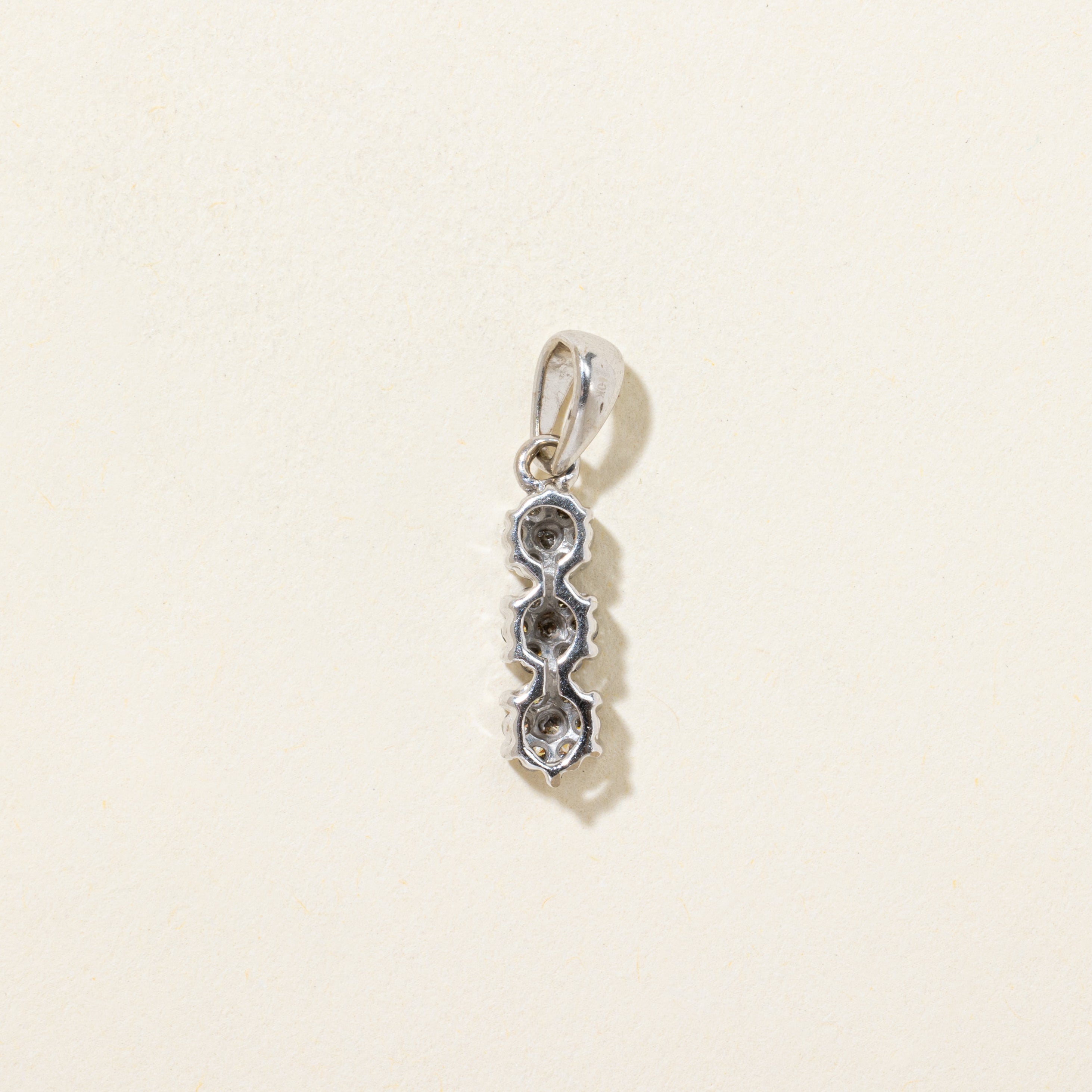 Diamond Cluster Column Pendant | 0.26ctw