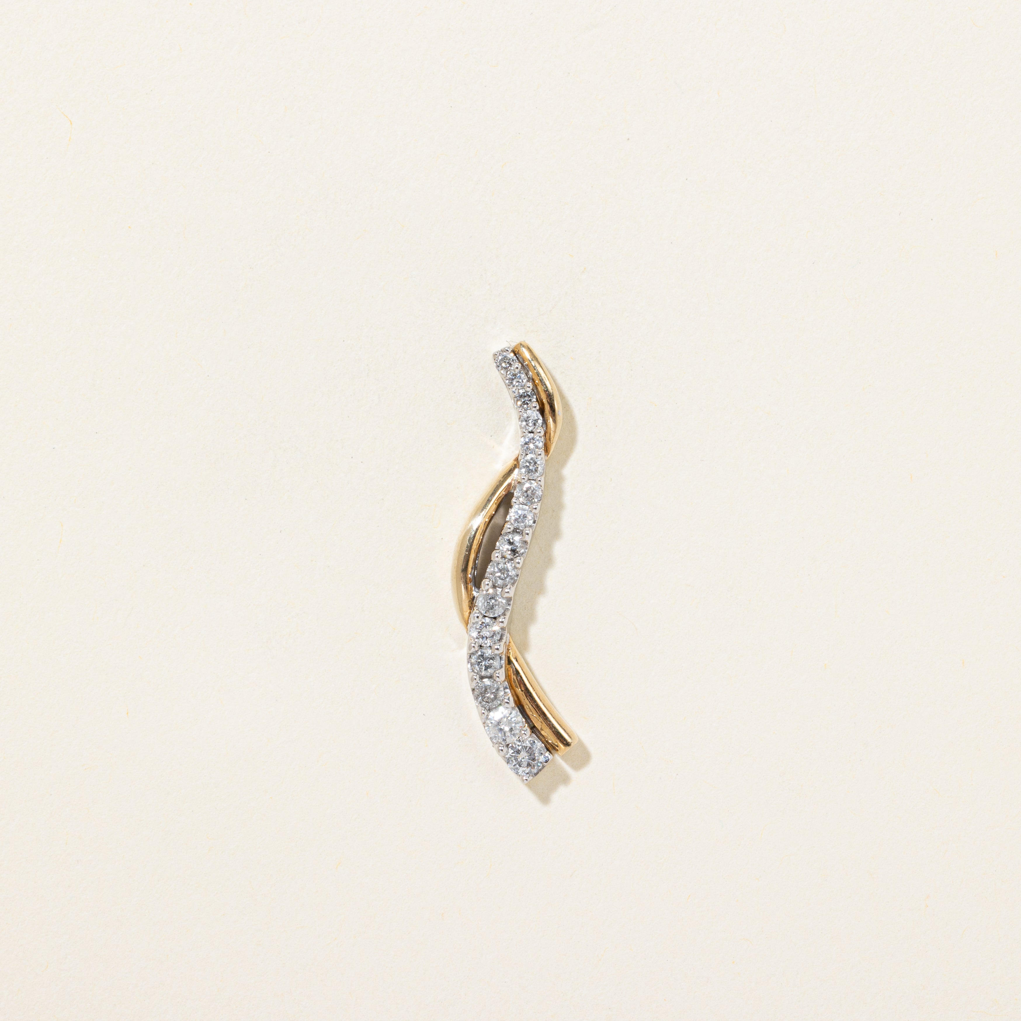 Two Tone Diamond Journey Pendant | 0.45ctw