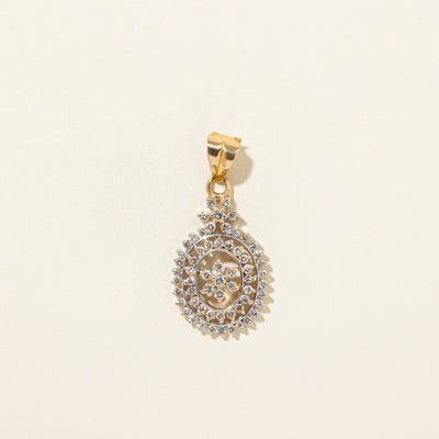 18k Diamond Flower Cluster Halo Pendant | 1.14ctw