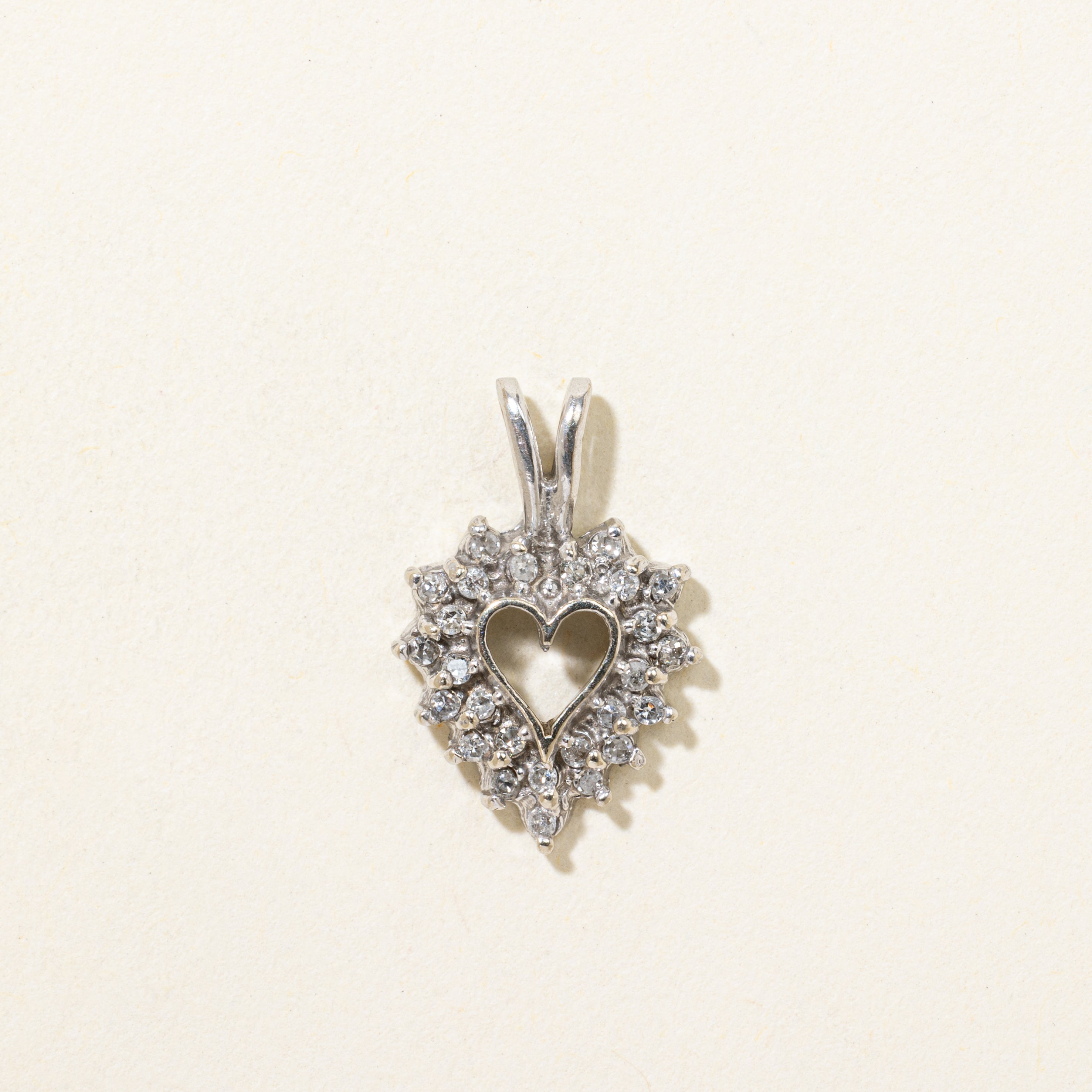 Diamond Cluster Heart Pendant | 0.15ctw