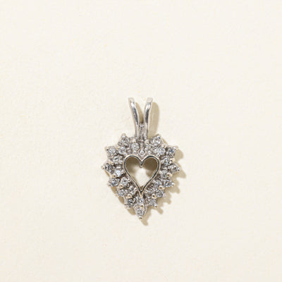 Diamond Cluster Heart Pendant | 0.15ctw