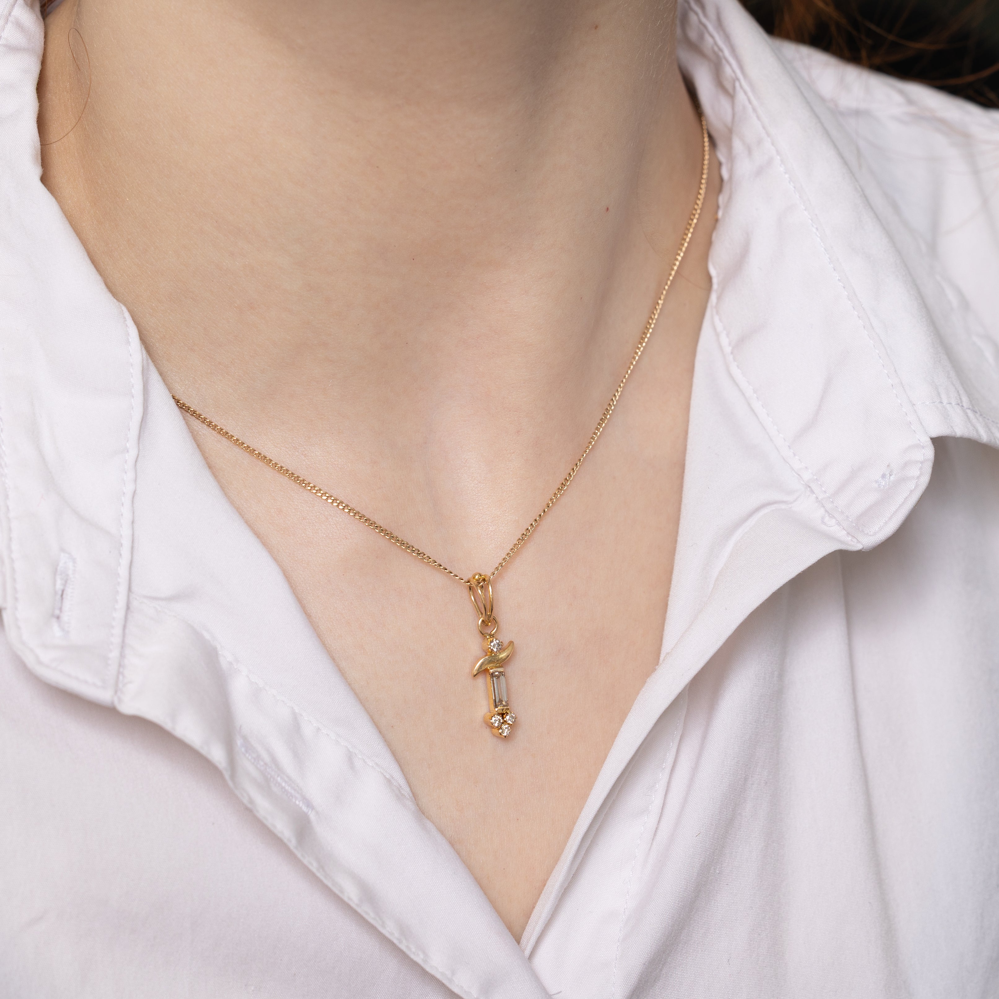 Multi Cut Diamond Drop Pendant | 0.40ctw