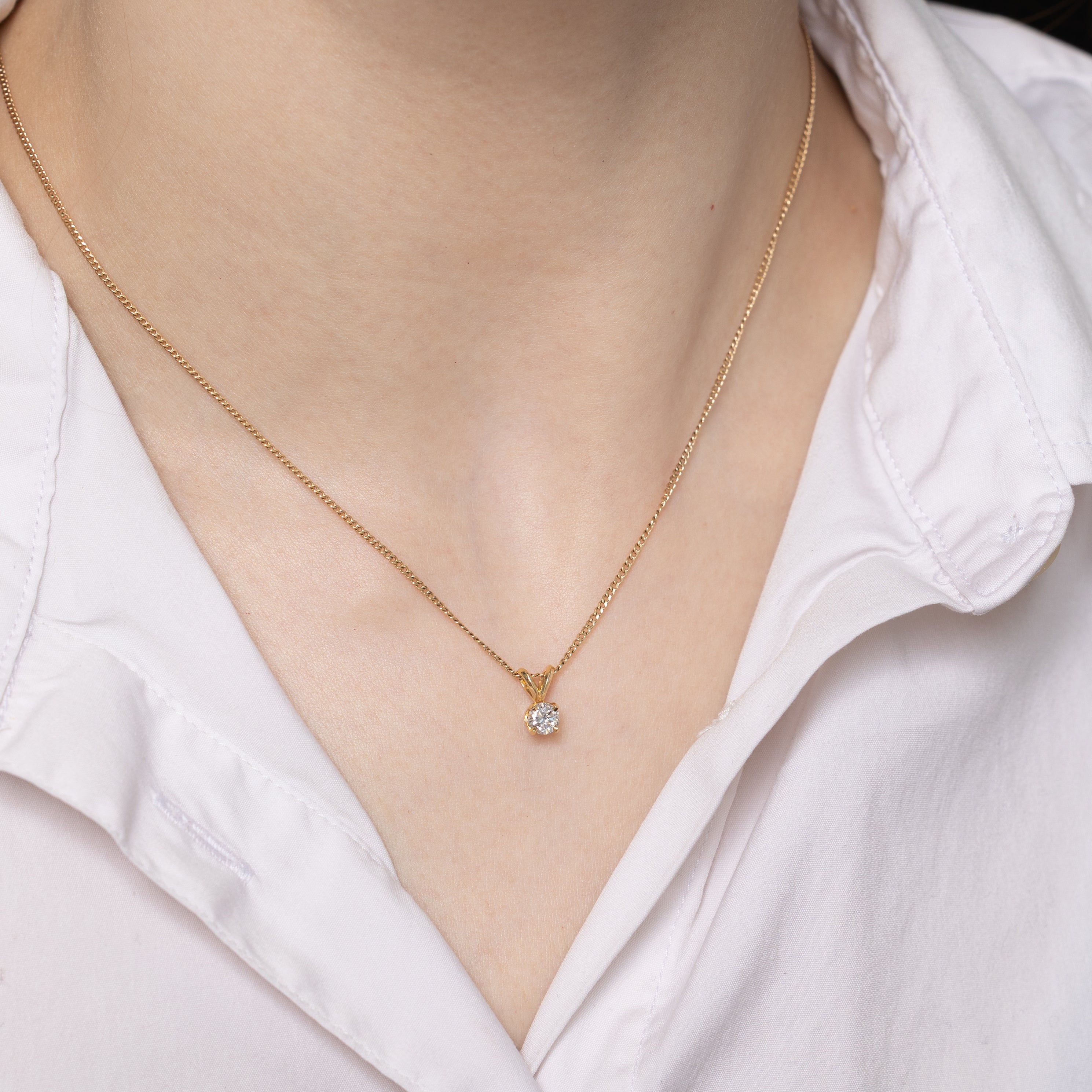 Solitaire Diamond Pendant | 0.33ct