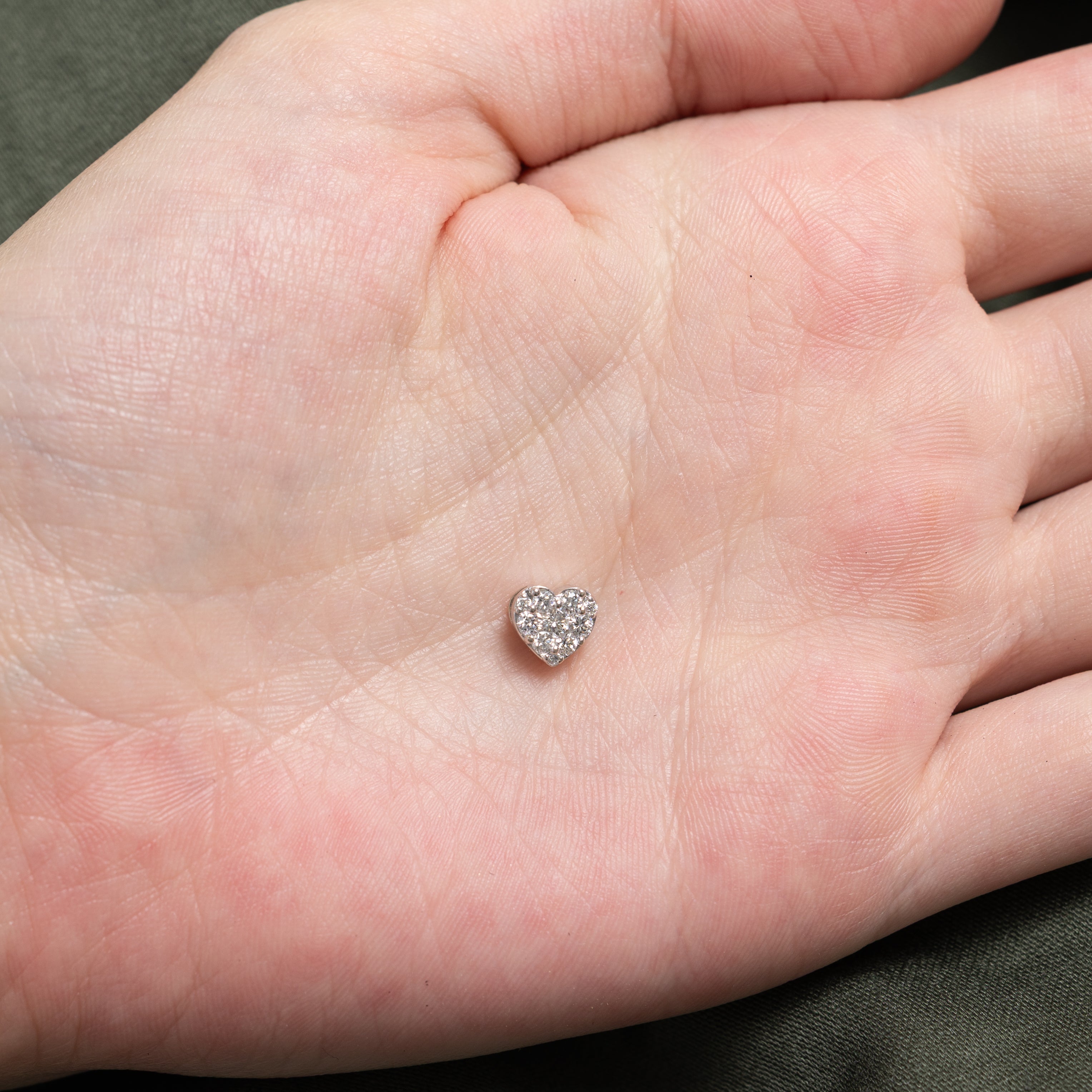 Diamond Cluster Heart Pendant | 0.23ctw