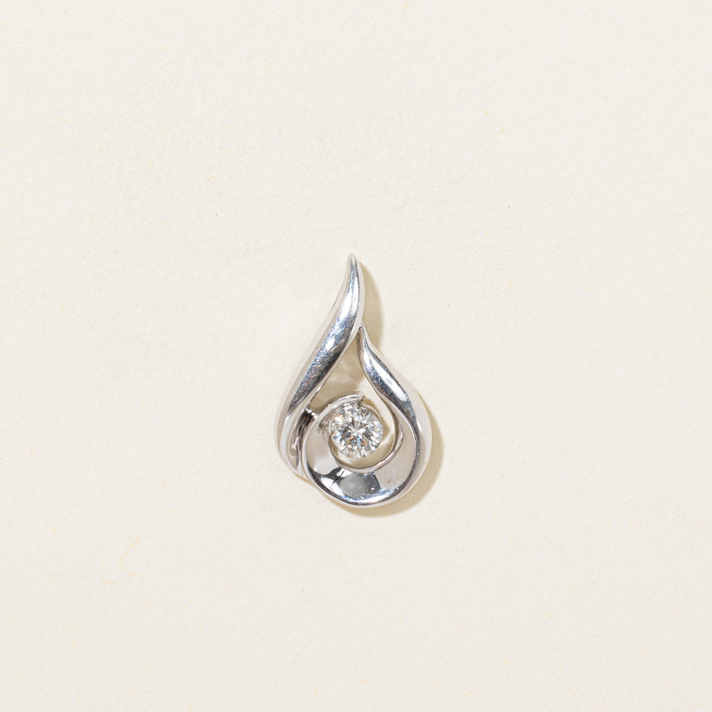 Diamond Openwork Pear Shaped Pendant | 0.11ctw