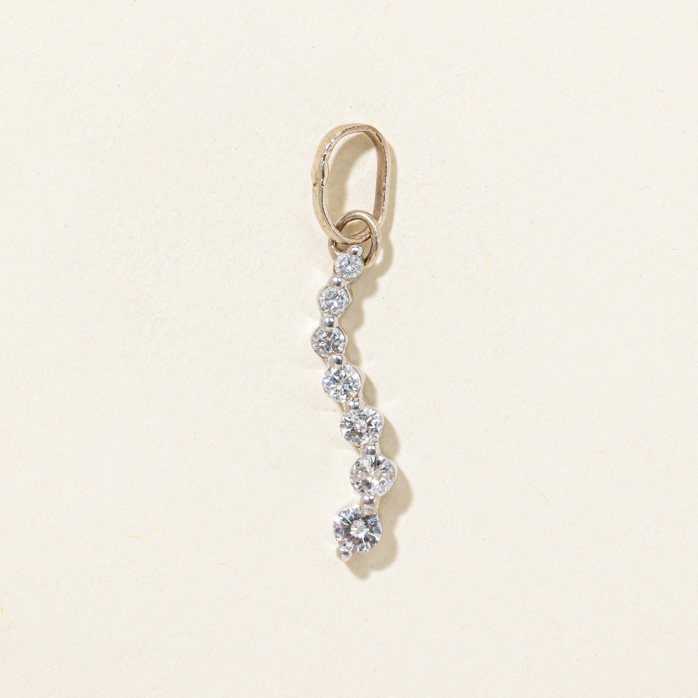 White Gold Diamond Journey Pendant | 0.43ctw