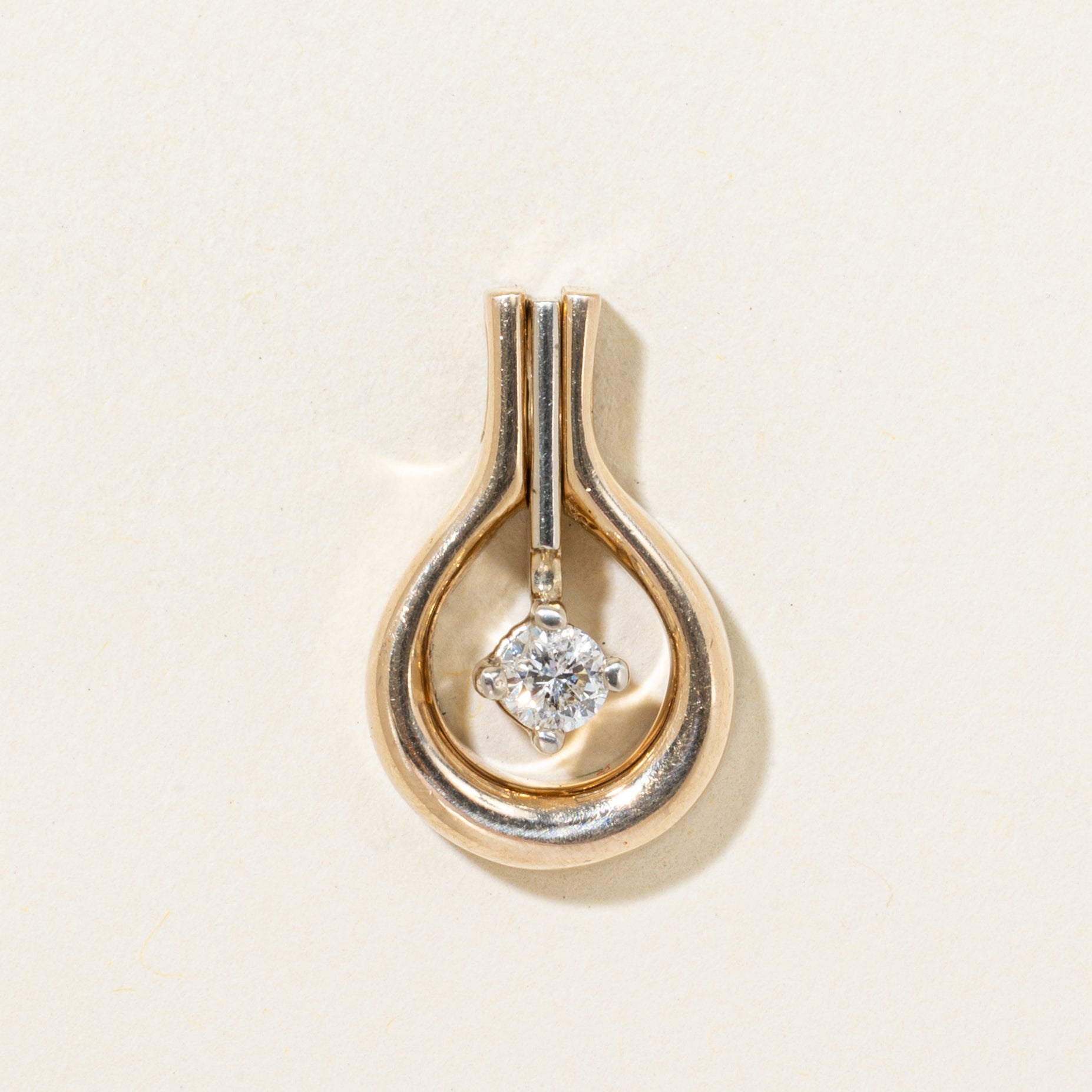 Floating Diamond Drop Pendant | 0.25ct
