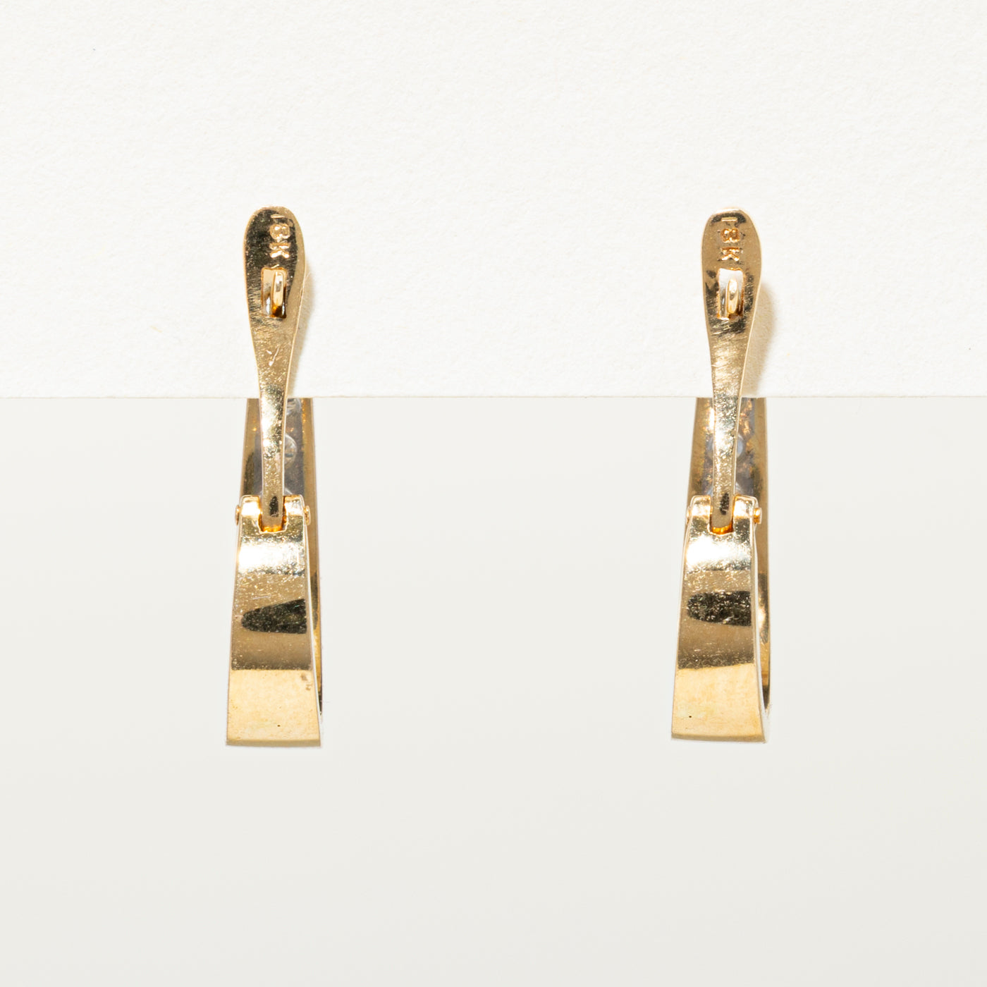 18k Yellow Gold Diamond Hoop Earrings | 0.30ctw