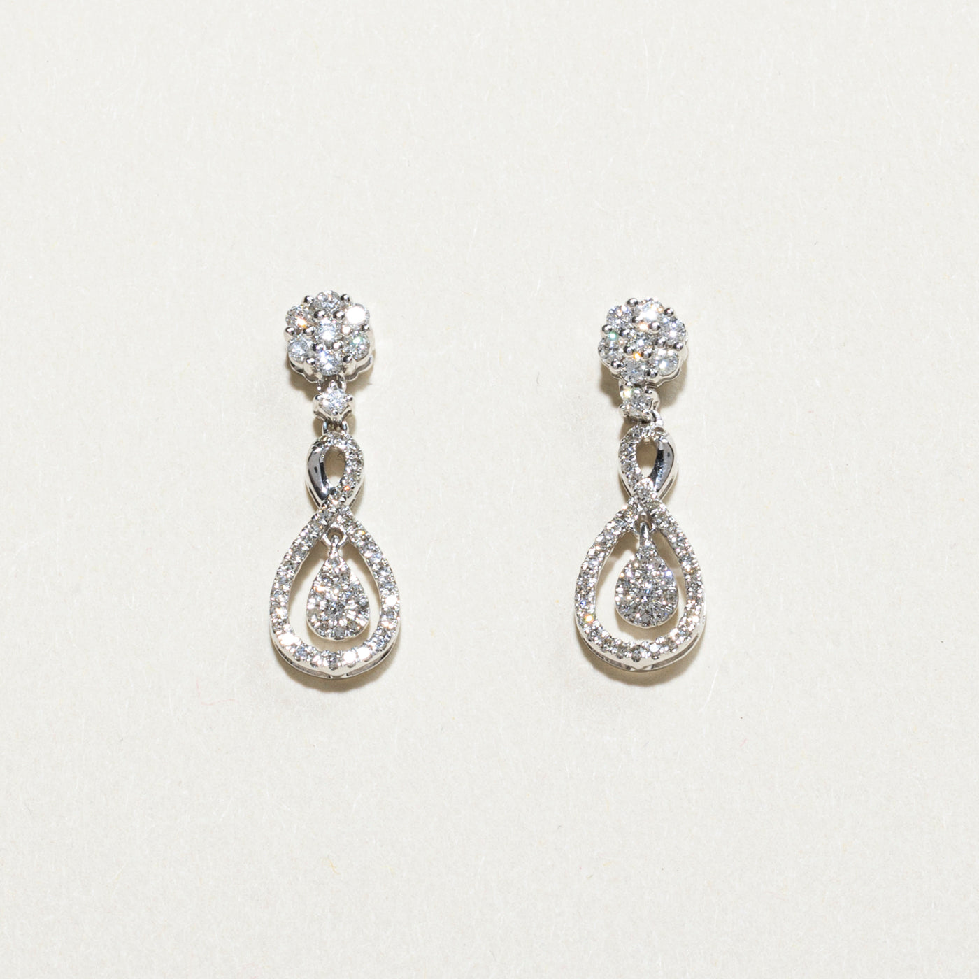 Diamond Pear Shaped Drop Earrings | 0.50ctw