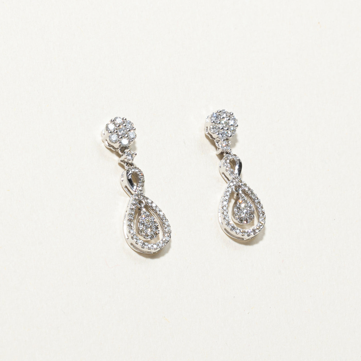 Diamond Pear Shaped Drop Earrings | 0.50ctw