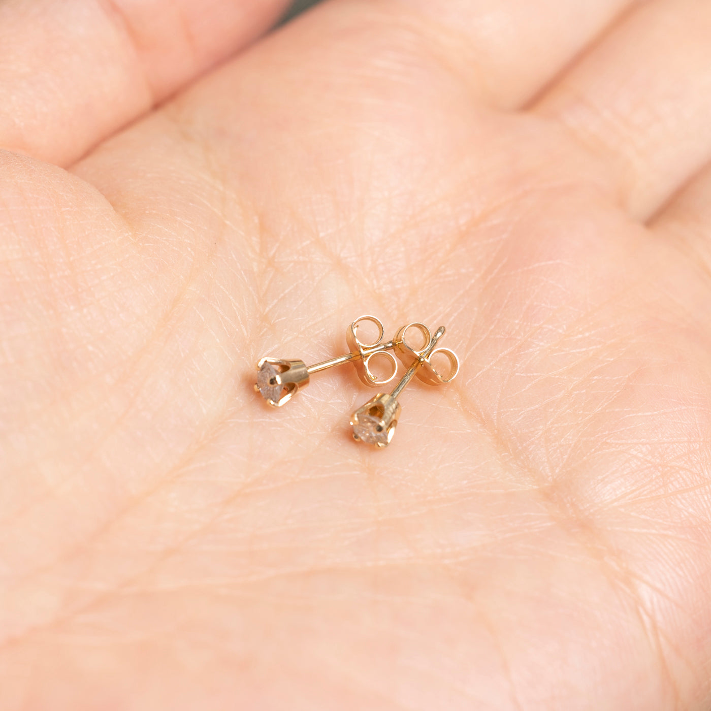 Solitaire Diamond Stud Earrings | 0.30ctw