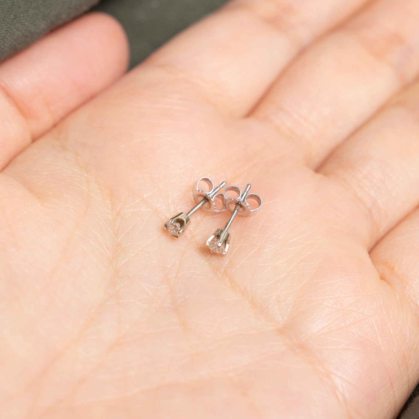 Solitaire Diamond Stud Earrings | 0.19ct