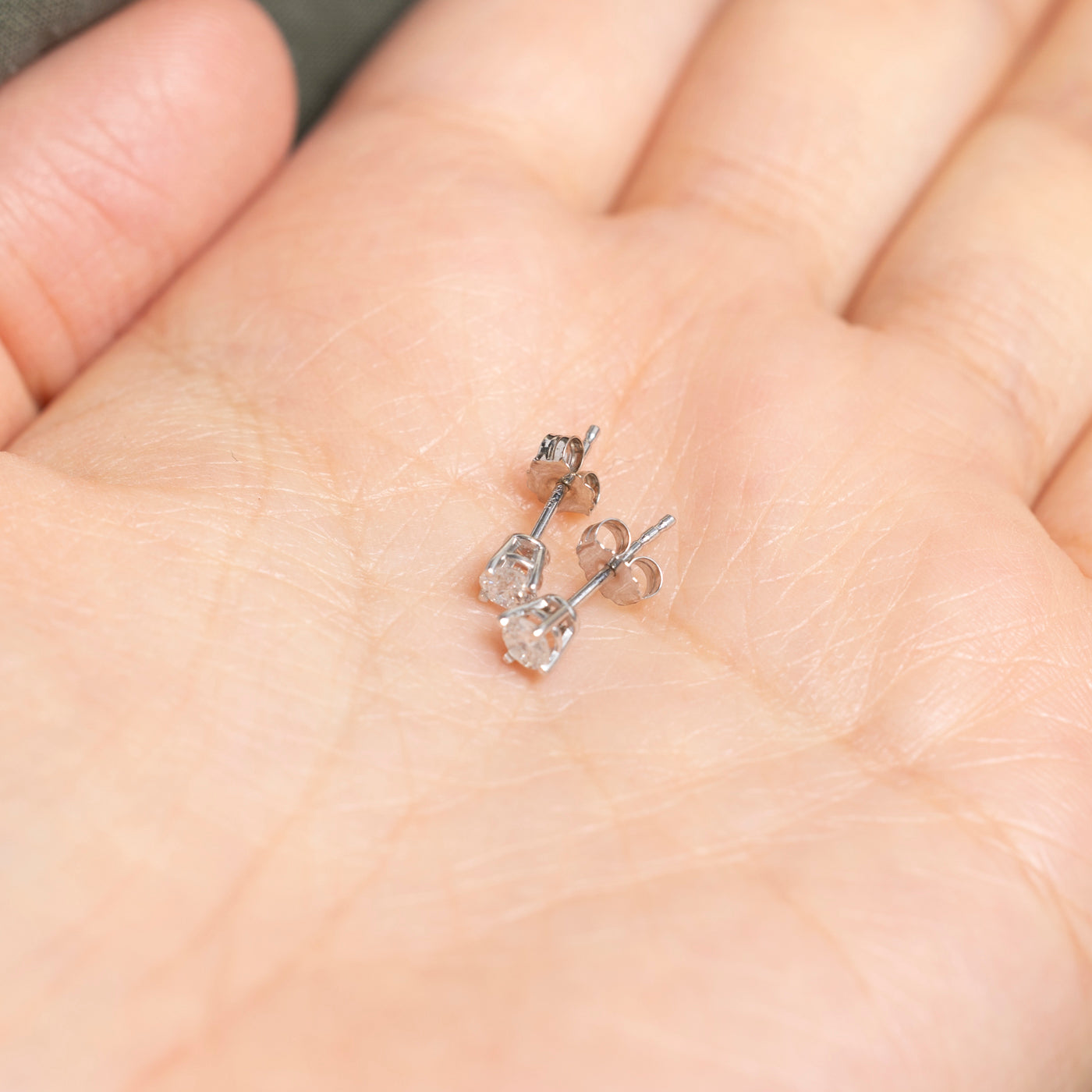 Solitaire Diamond Stud Earrings | 0.30ctw