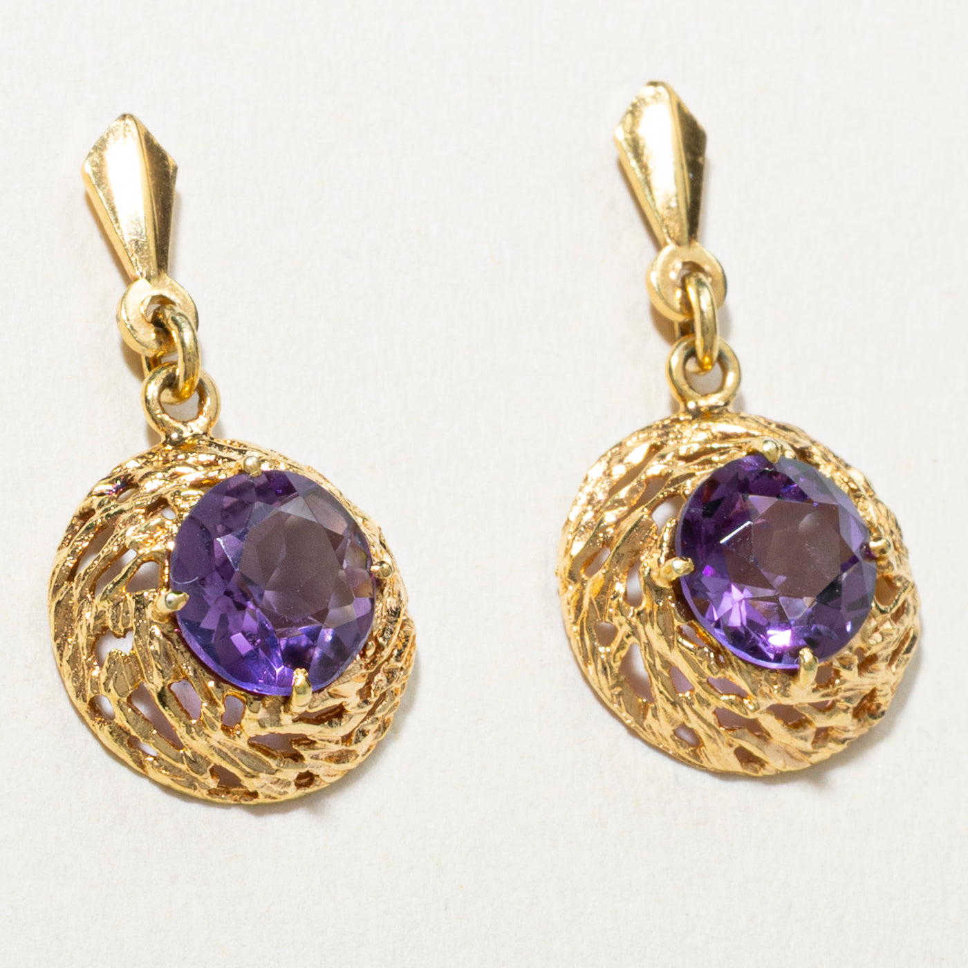 Amethyst Openwork Drop Earrings | 2.00ctw